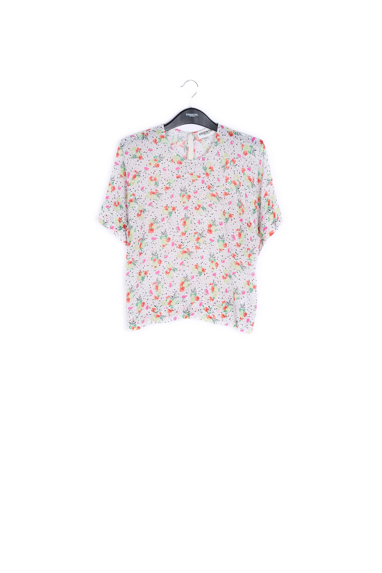 Gebroken witte top met bloemenprint RE—SSENTIEL | Essentiel second hand