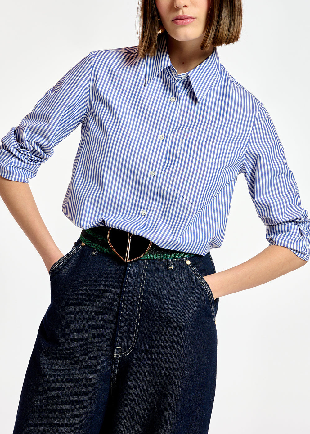 Blue and white striped shirt RE—SSENTIEL | Essentiel second hand