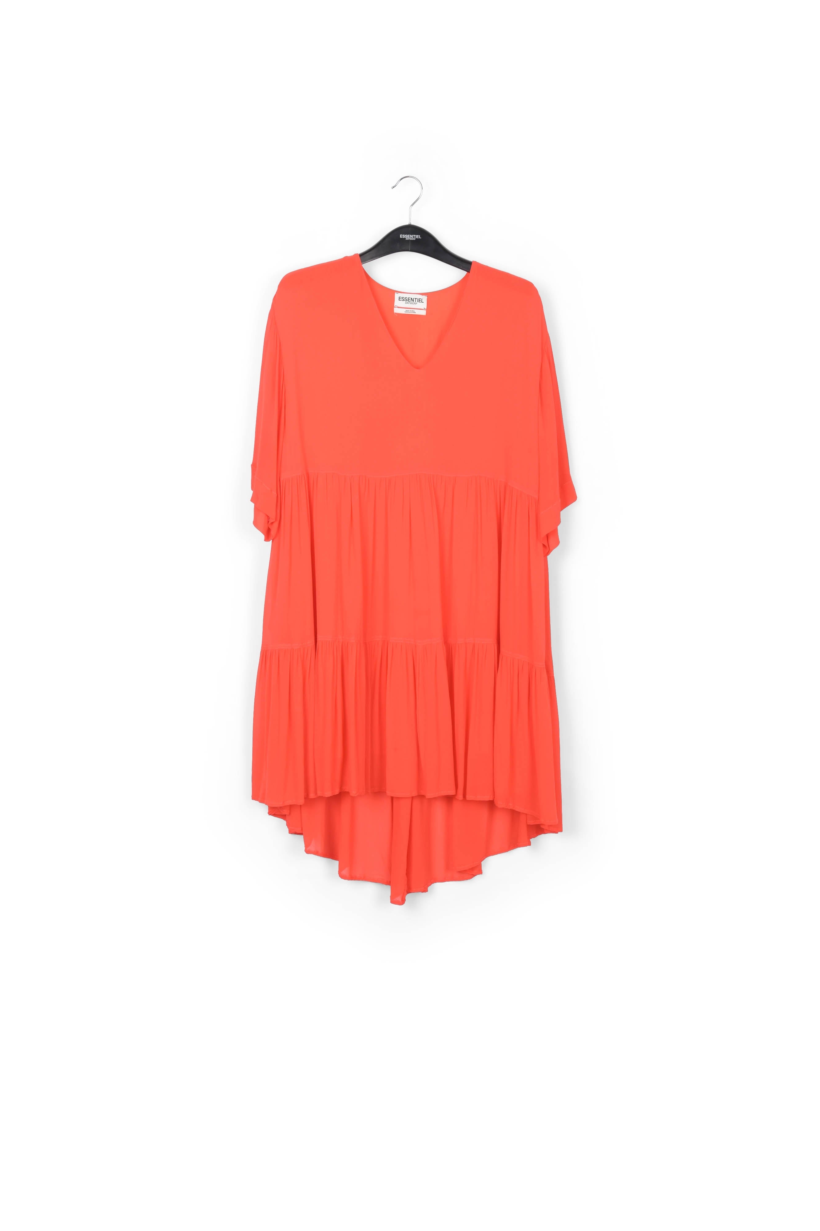 Orange tiered mini dress RE—SSENTIEL | Essentiel second hand