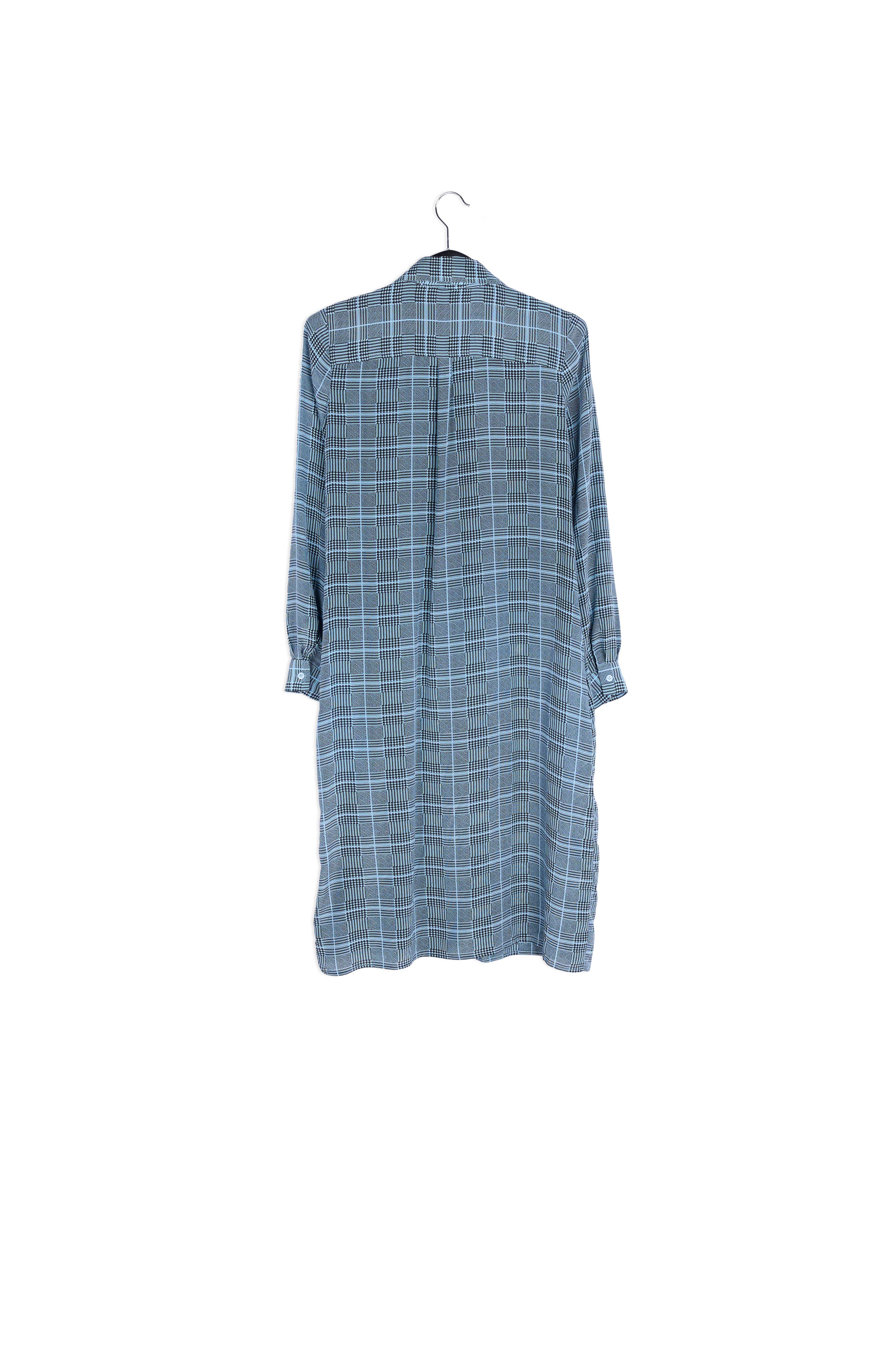 Large check silk shirt dress RE—SSENTIEL | Essentiel second hand