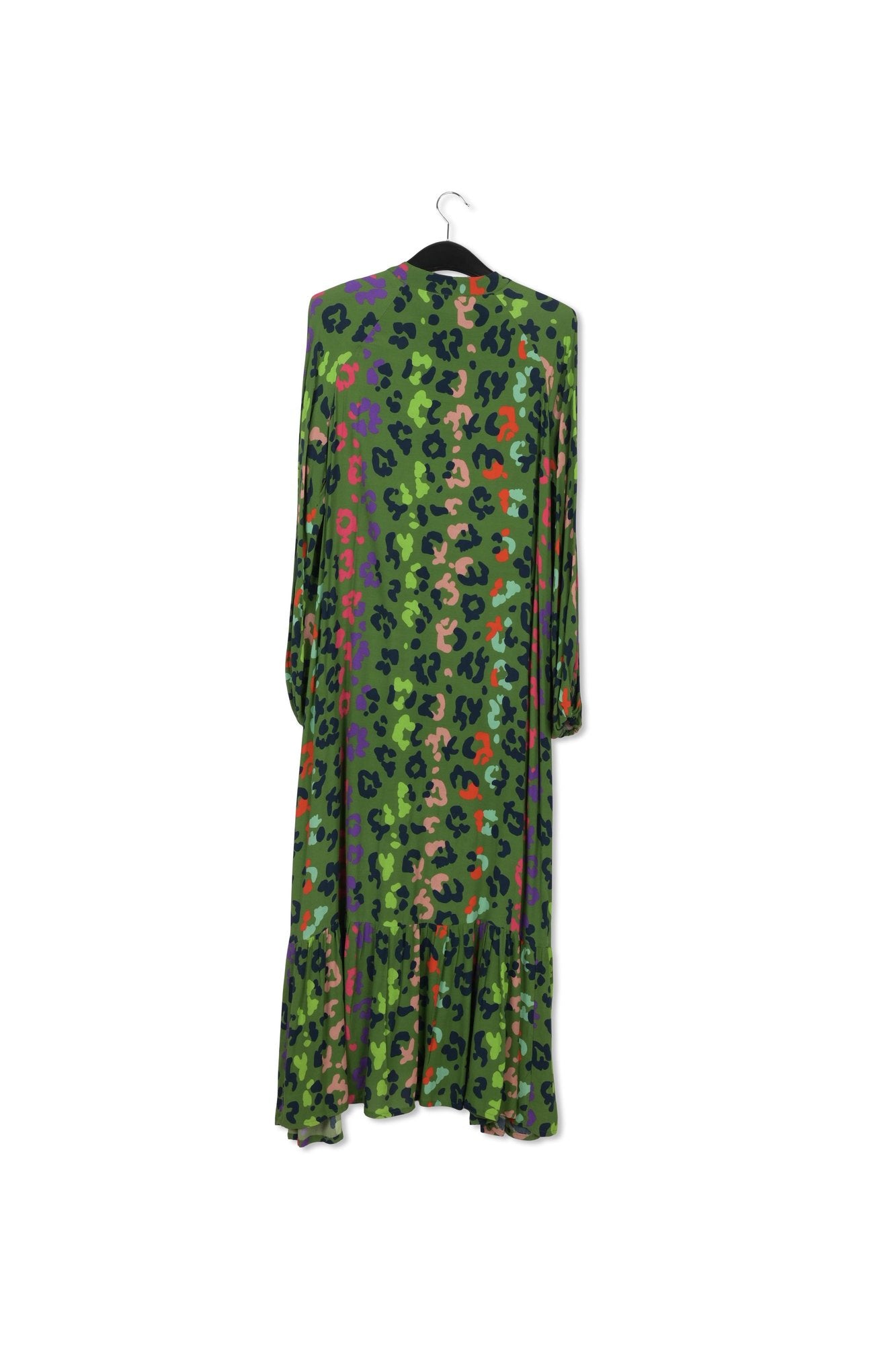 Green leopard print maxi dress RE—SSENTIEL | Essentiel second hand