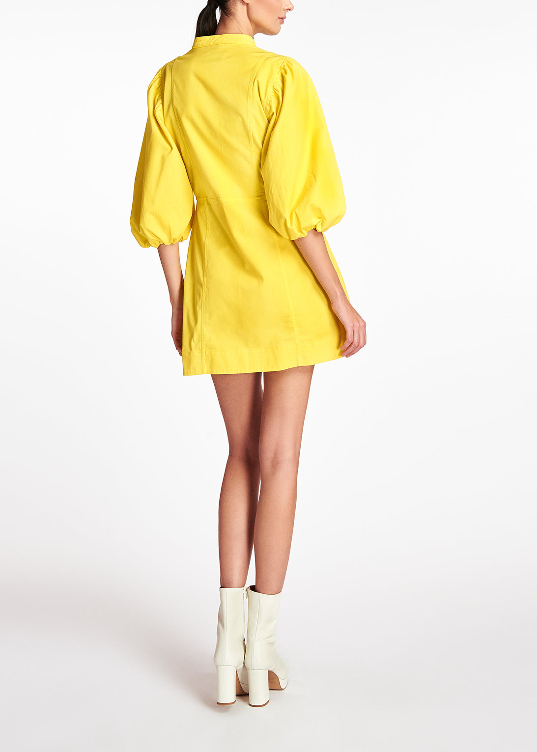 Mini-robe jaune en coton sergé RE—SSENTIEL | Essentiel second hand