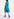 Blauwe midi-jurk Faume - seconde main