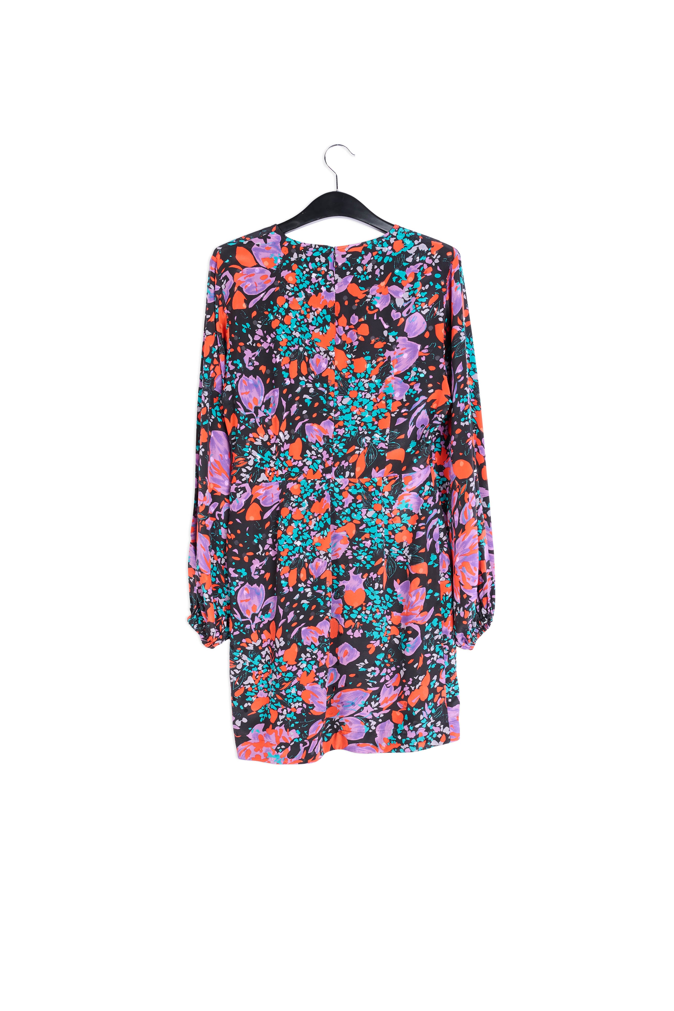 Black silk jacquard mini dress RE—SSENTIEL | Essentiel second hand