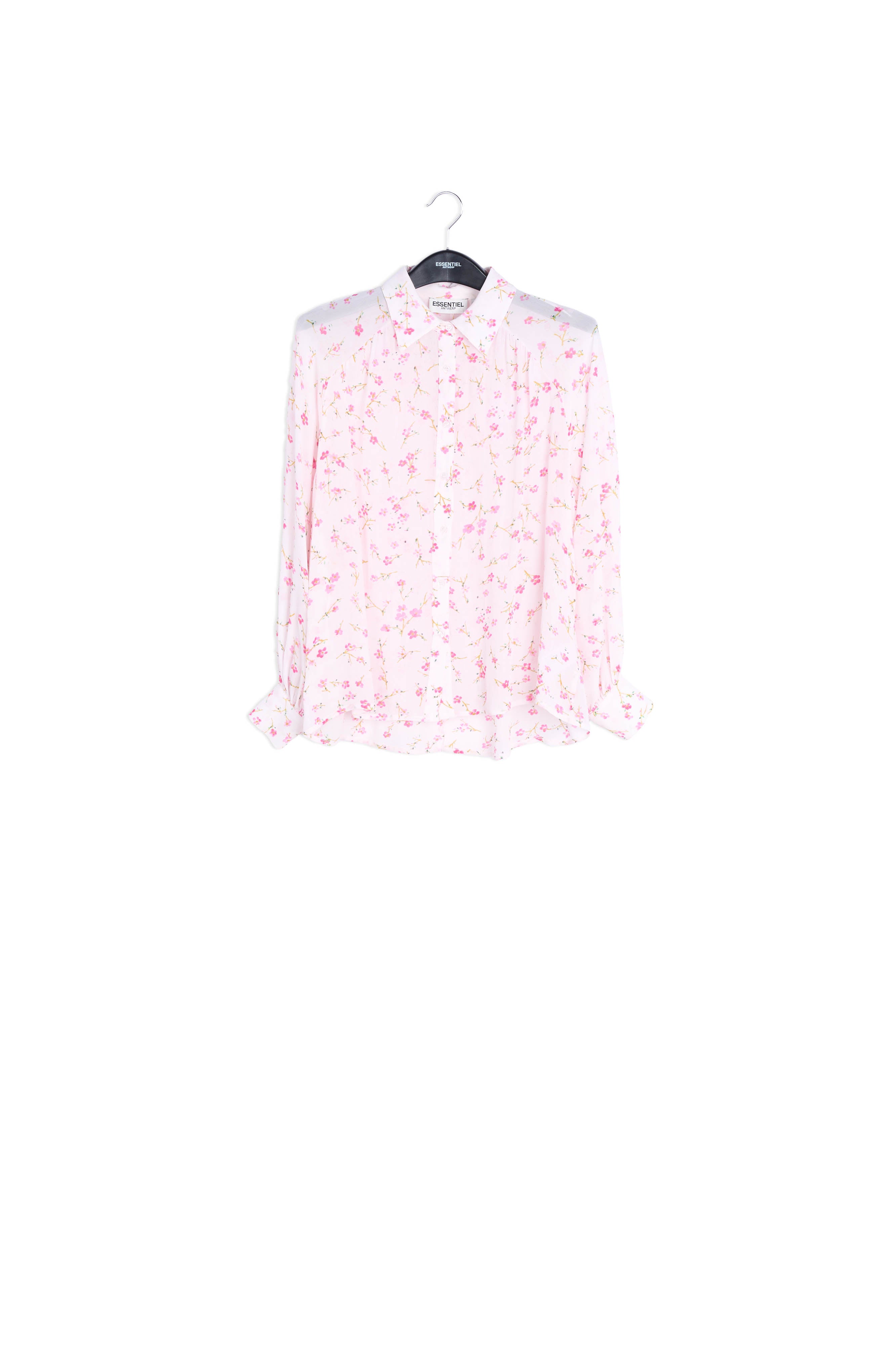 Off white floral-print oversized blouse RE—SSENTIEL | Essentiel second hand