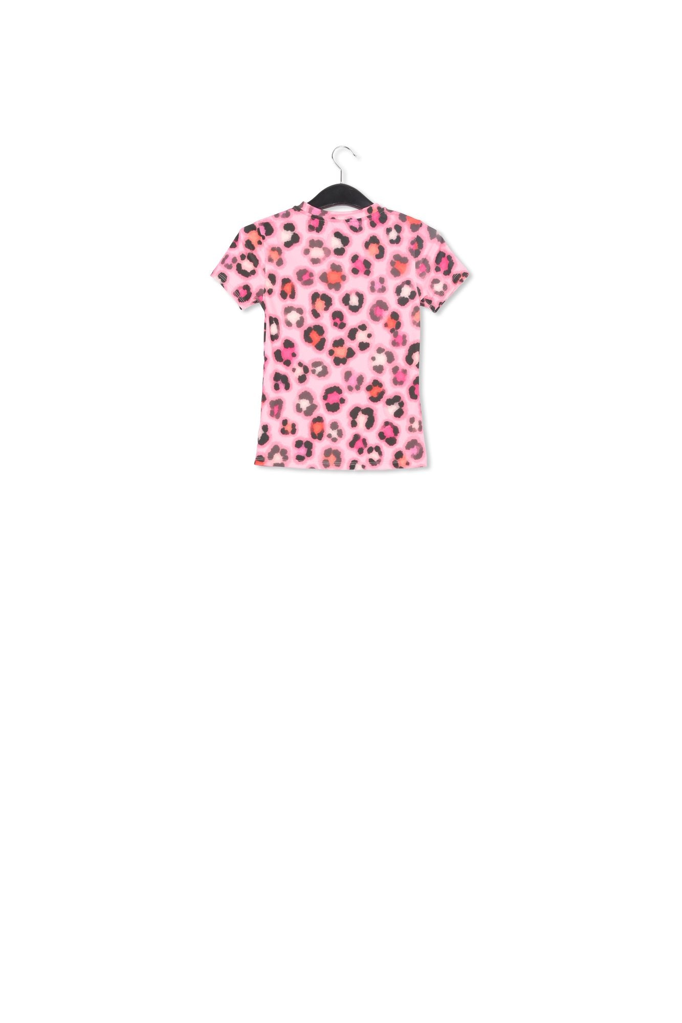 Pink T-shirt with multicolor leopard print RE—SSENTIEL | Essentiel second hand