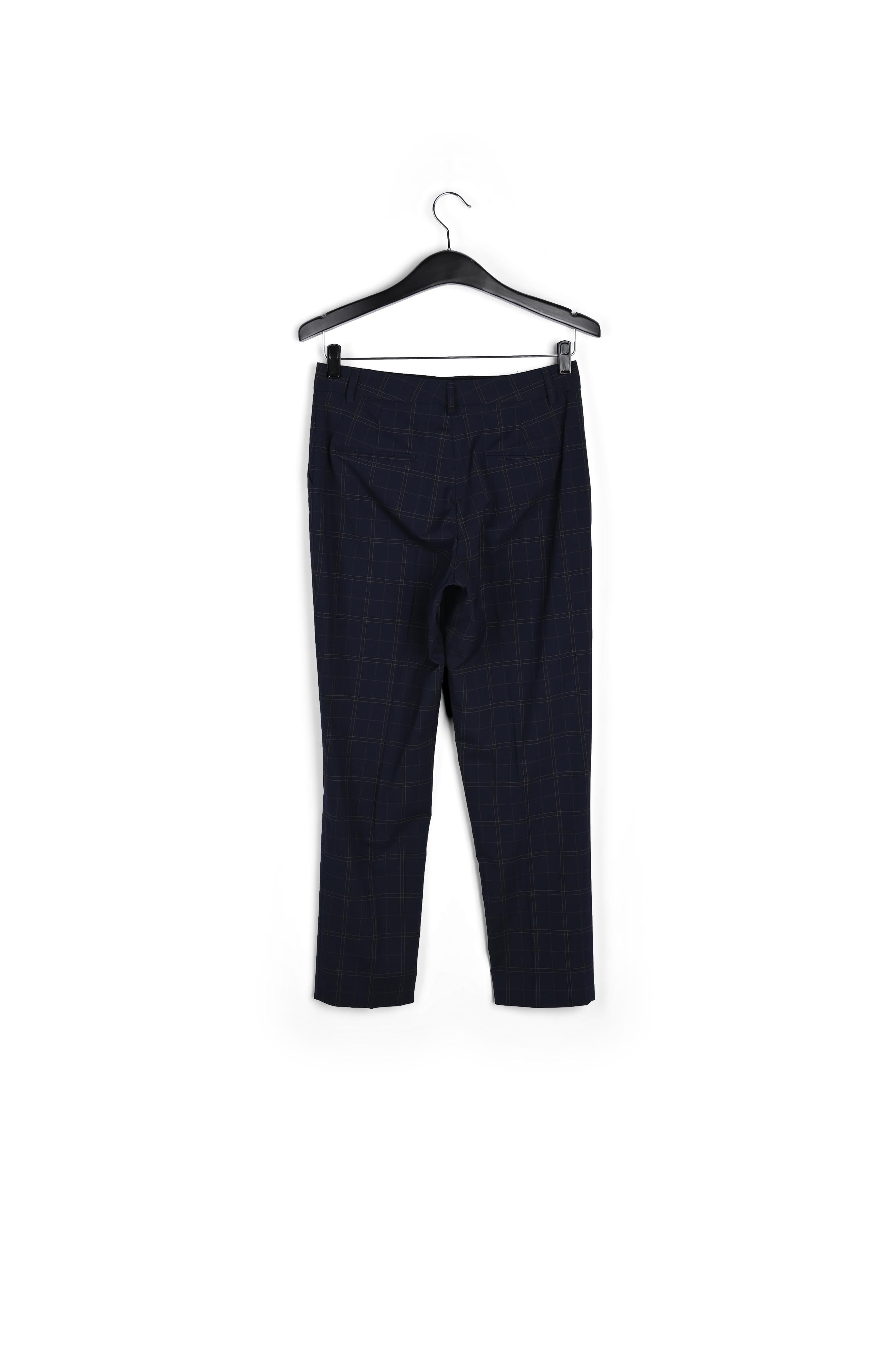 Pantalon bleu foncé à carreaux RE—SSENTIEL | Essentiel second hand