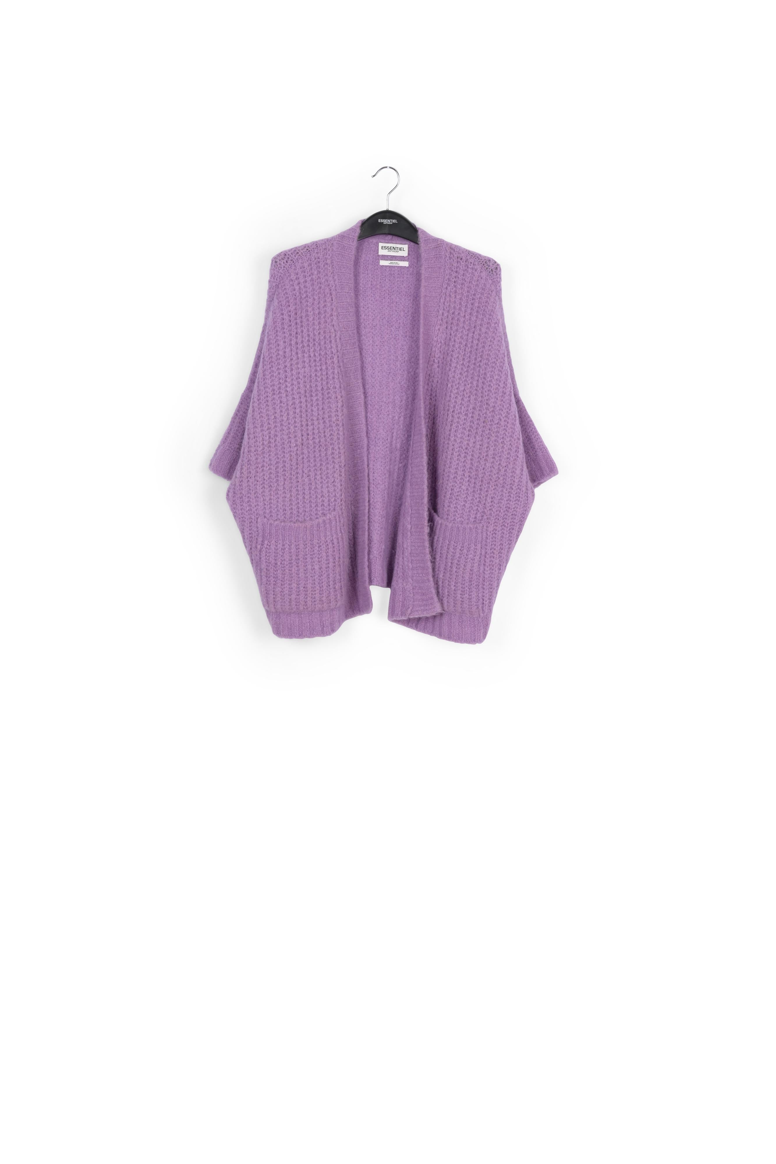 Mauve boxy cut cardigan RE—SSENTIEL | Essentiel second hand