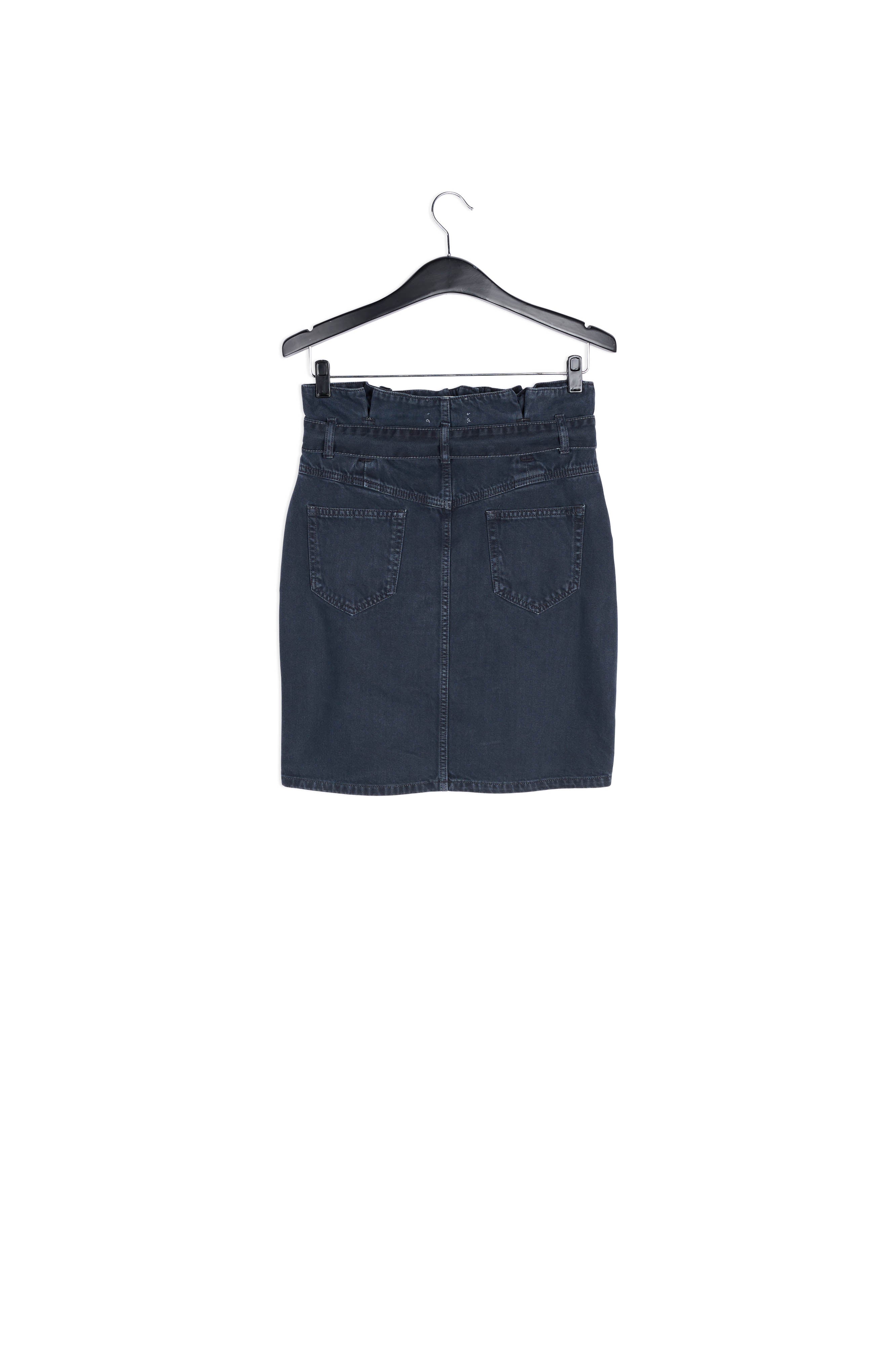 Black high-waisted mini skirt RE—SSENTIEL | Essentiel second hand