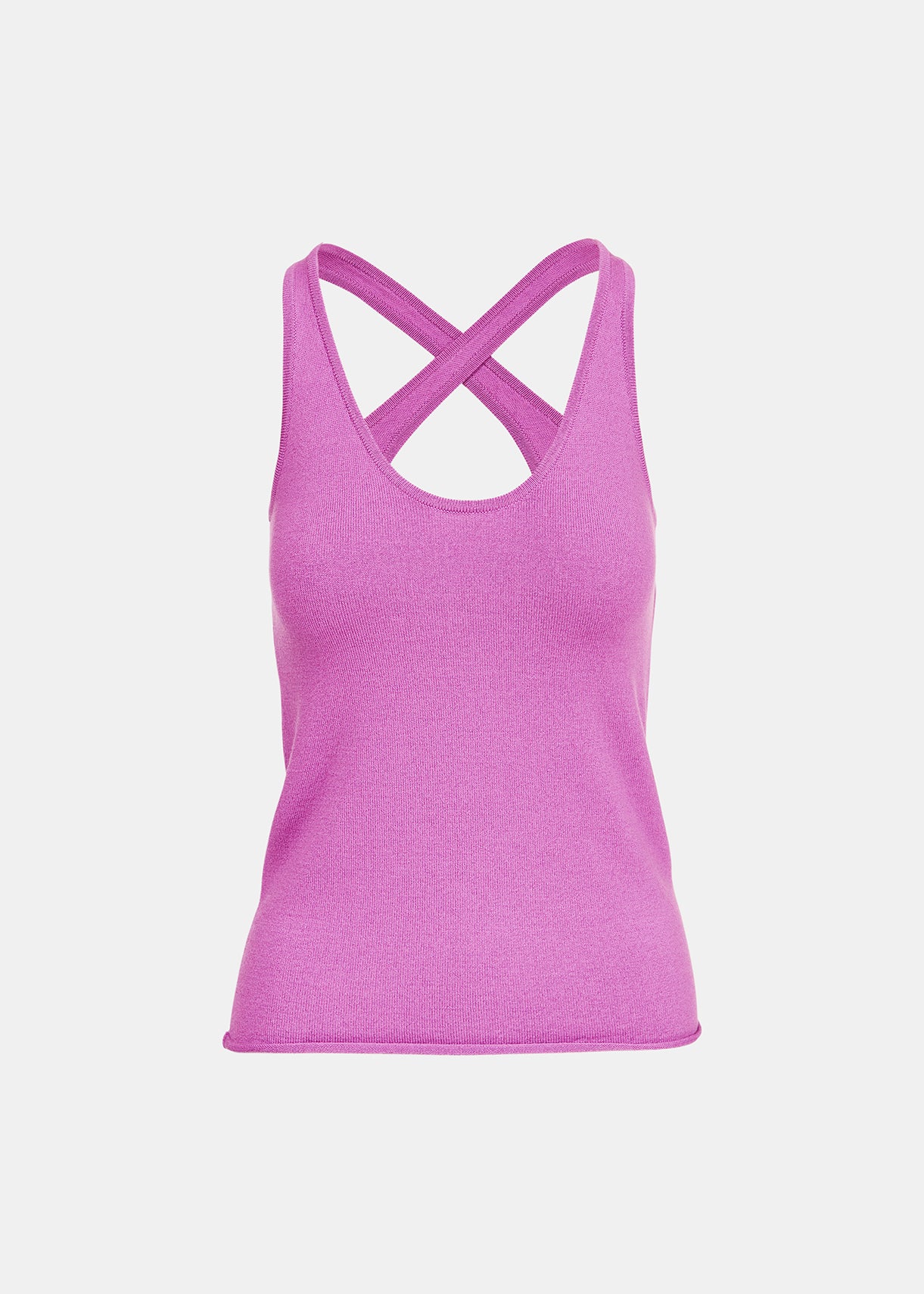 Purple fine-knit tank top RE—SSENTIEL | Essentiel second hand