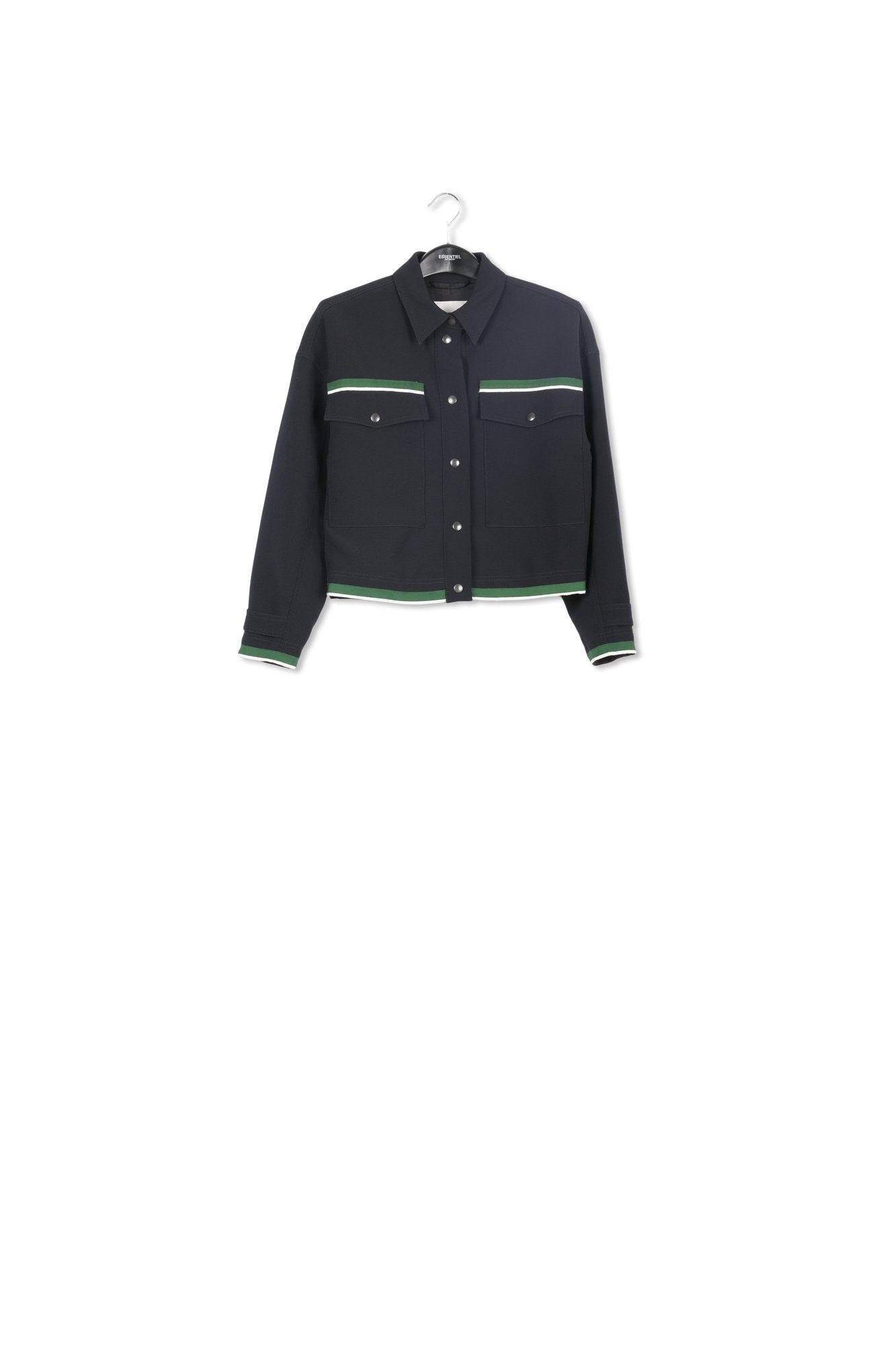 Black utility-inspired jacket RE—SSENTIEL | Essentiel second hand