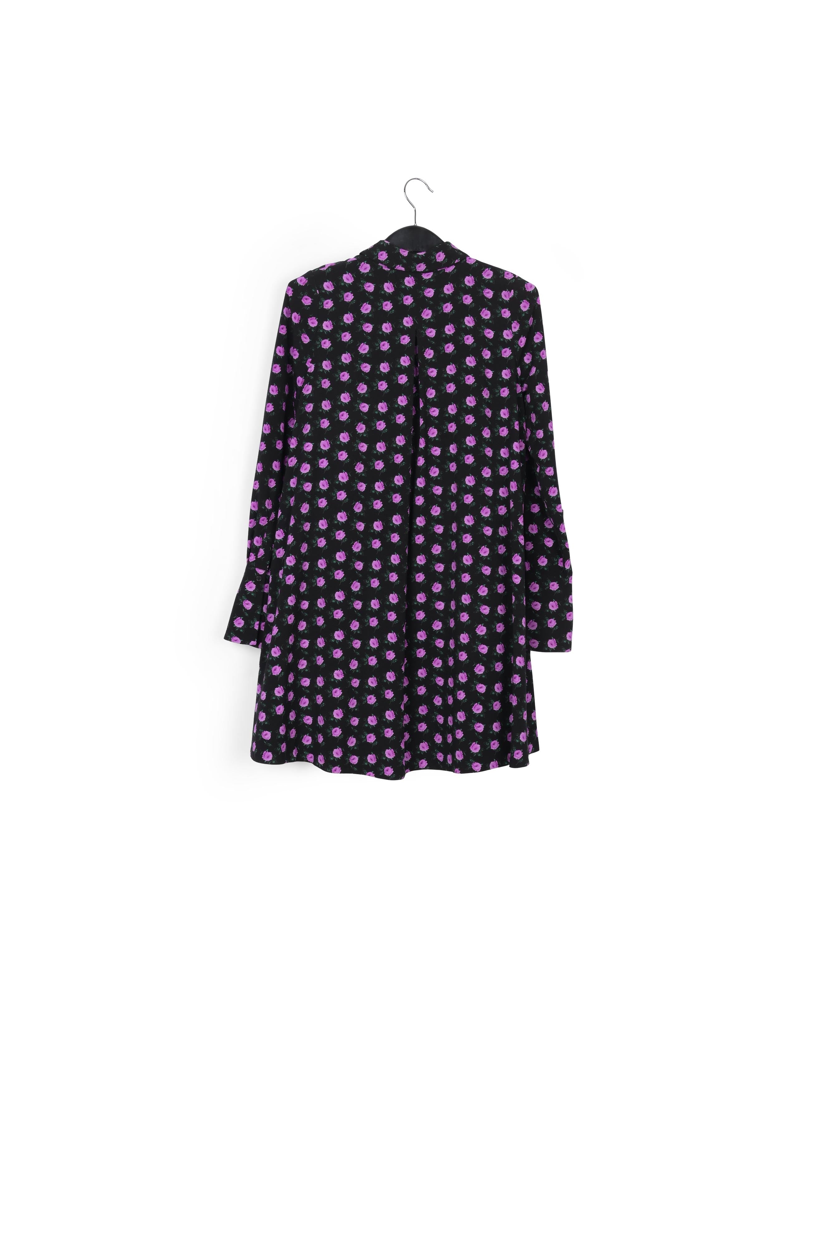 Mini robe trapèze noire à imprimé fleuri RE—SSENTIEL | Essentiel second hand