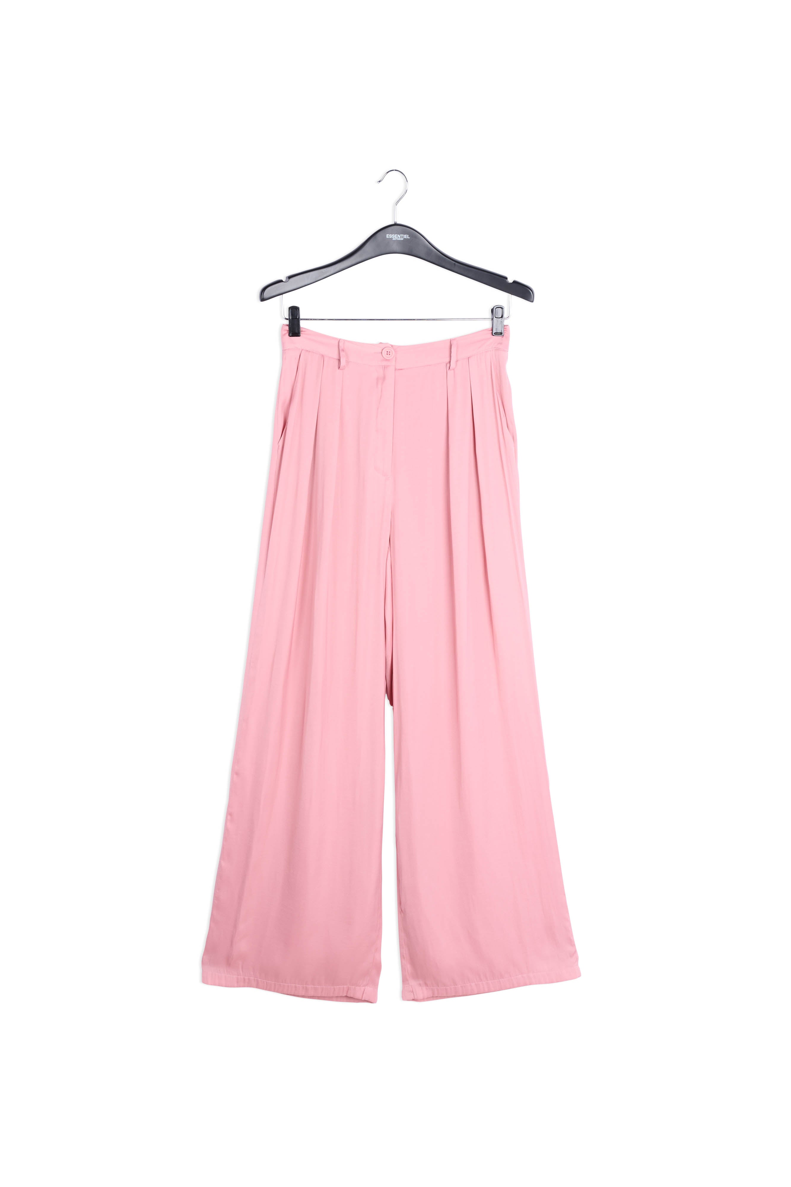 Pantalon rose clair aux jambes larges RE—SSENTIEL | Essentiel second hand