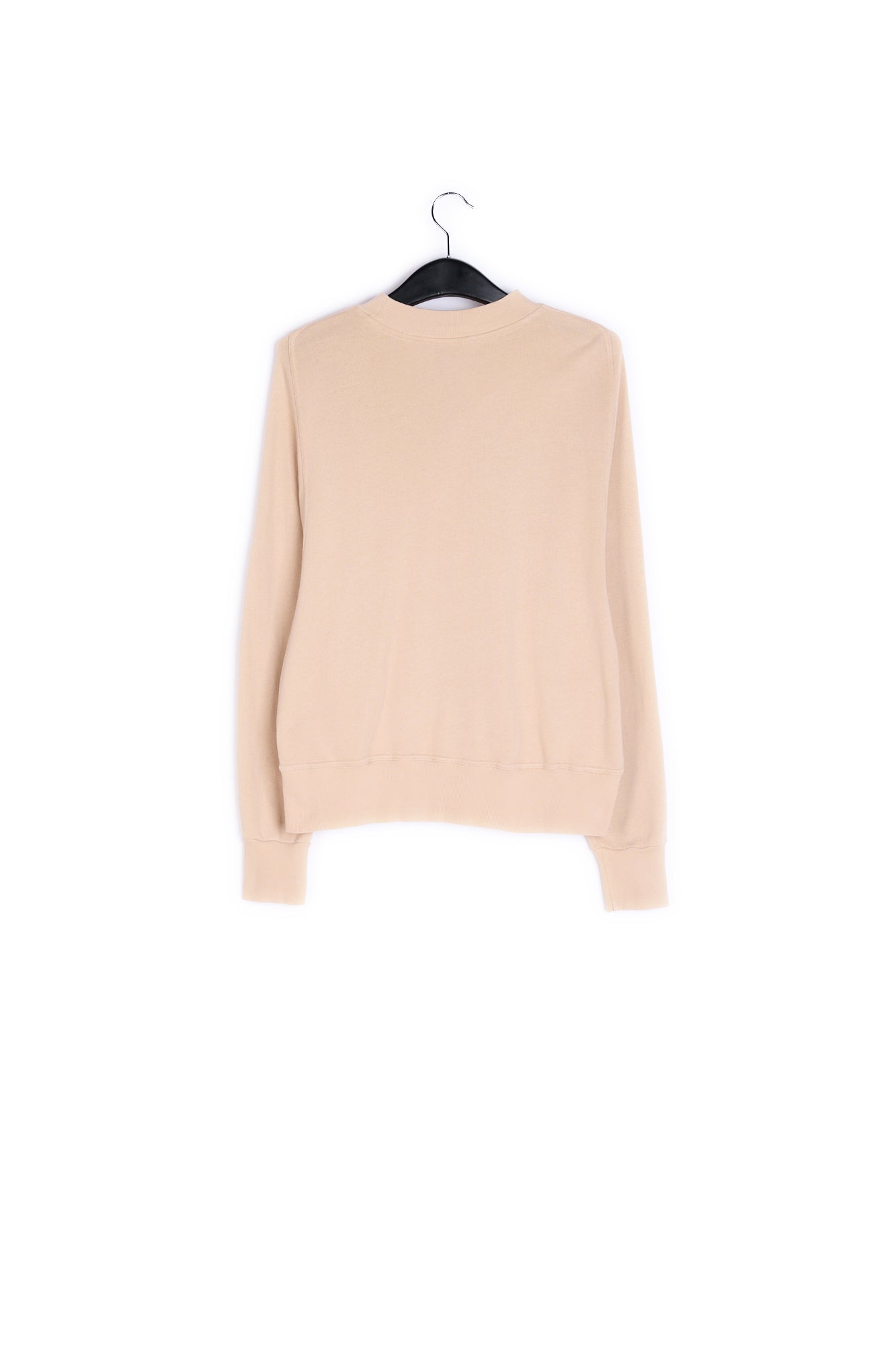Beige cotton-jersey sweatshirt with metallic varsity print RE—SSENTIEL | Essentiel second hand