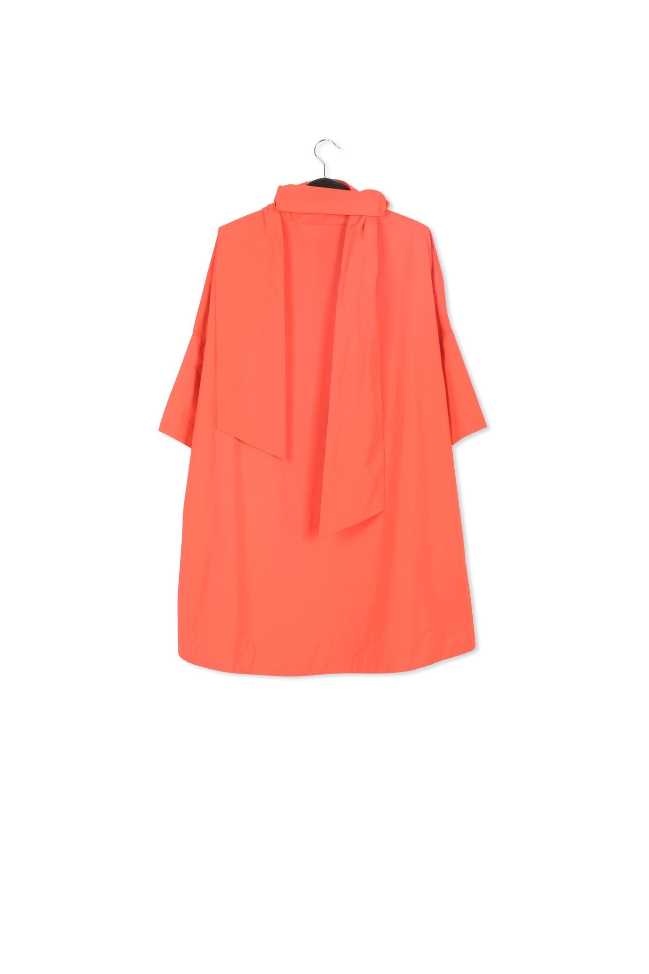 Rode mini-jurk met strikkraag RE—SSENTIEL | Essentiel second hand