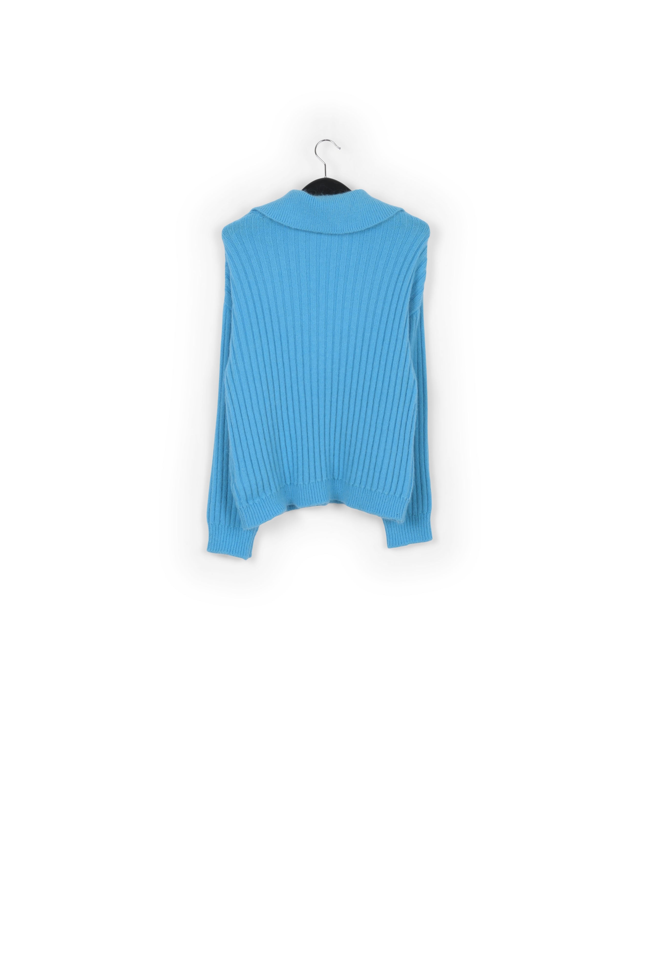 Pull en côtes bleu à encolure v RE—SSENTIEL | Essentiel second hand