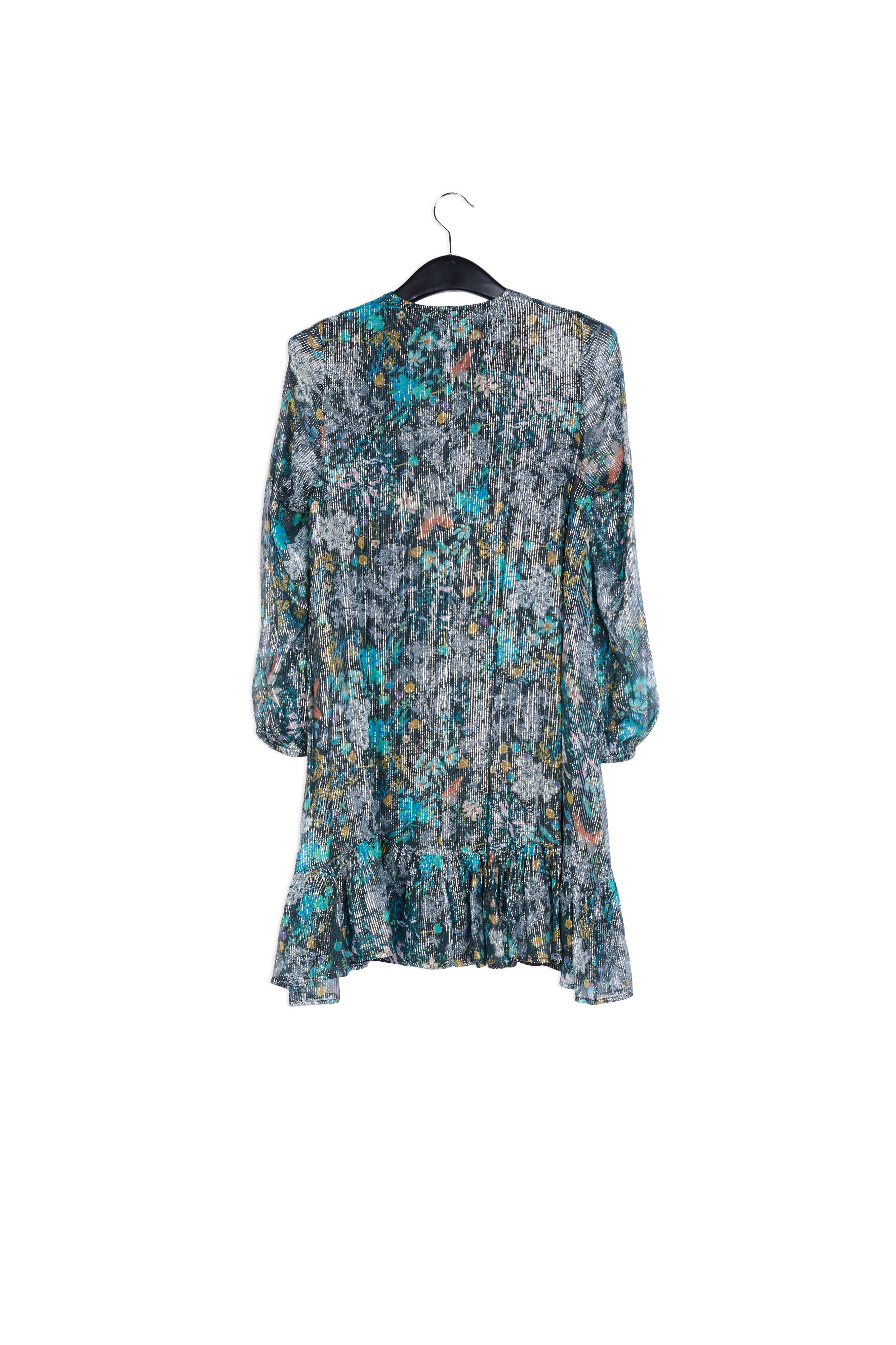 Mini-jurk met donkere botanische print RE—SSENTIEL | Essentiel second hand