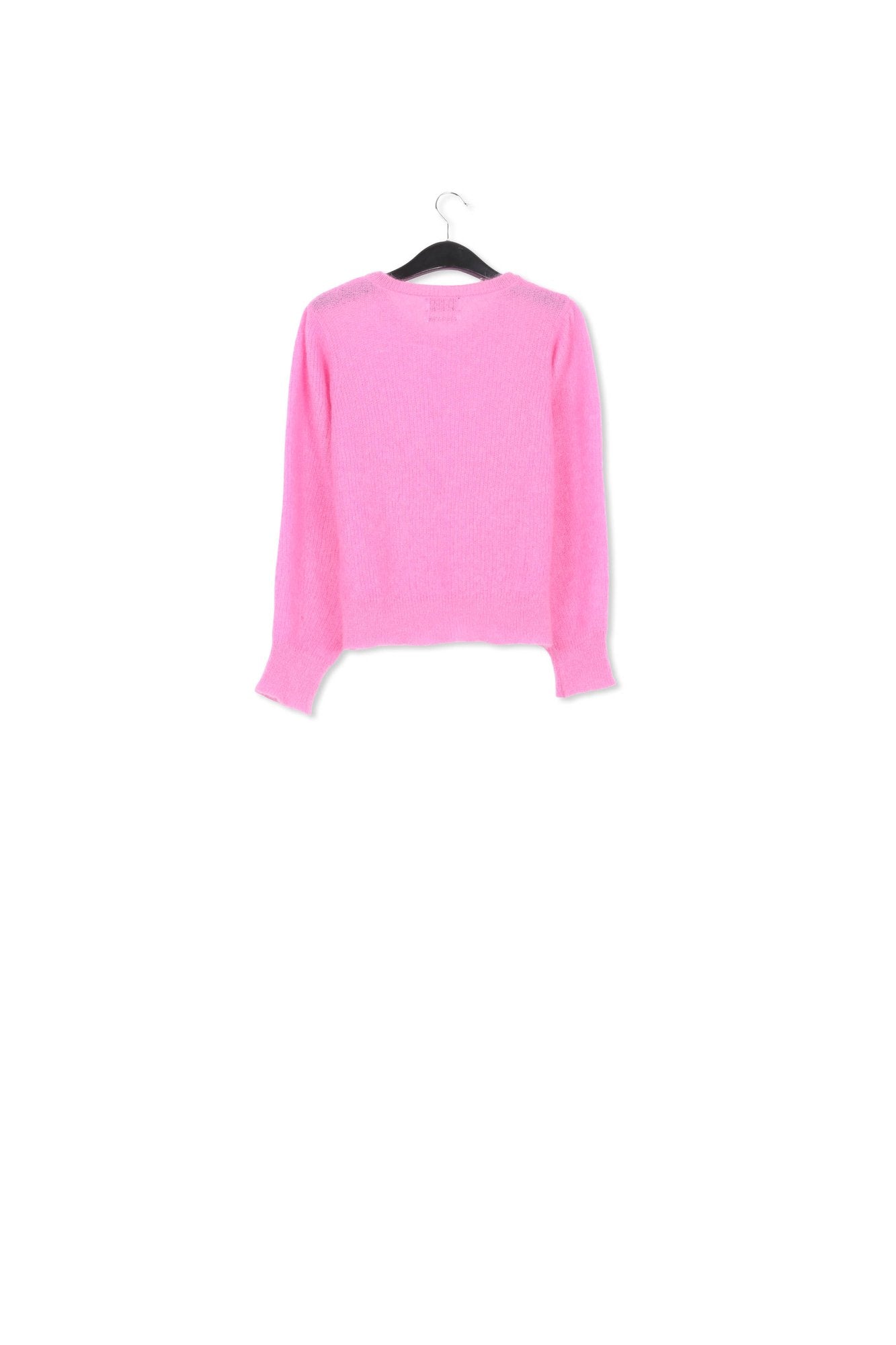 Pull rose néon en mohair mélangé à  épaules bouffantes RE—SSENTIEL | Essentiel second hand