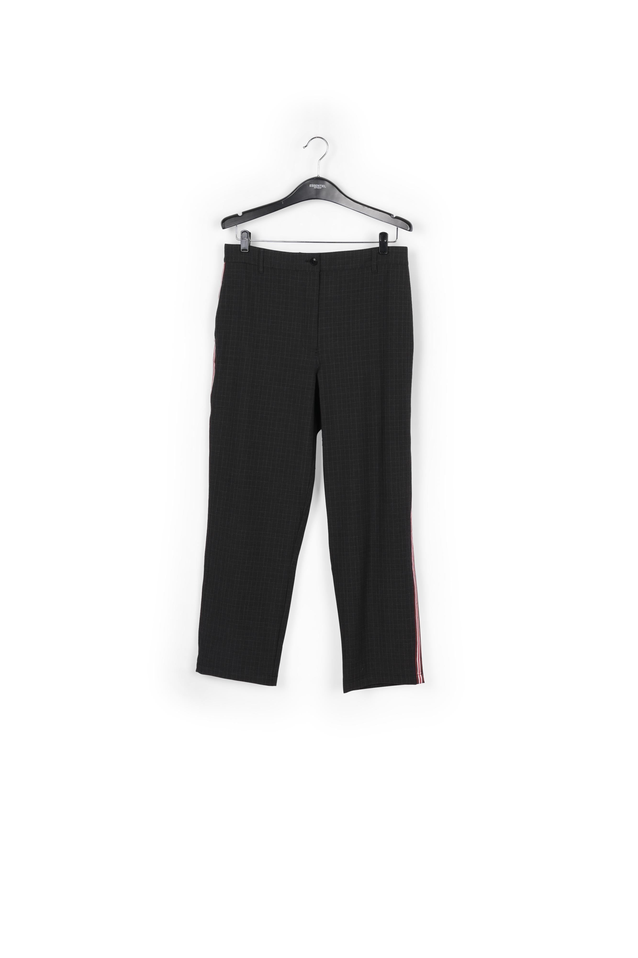 Pantalon gris foncé à carreaux RE—SSENTIEL | Essentiel second hand