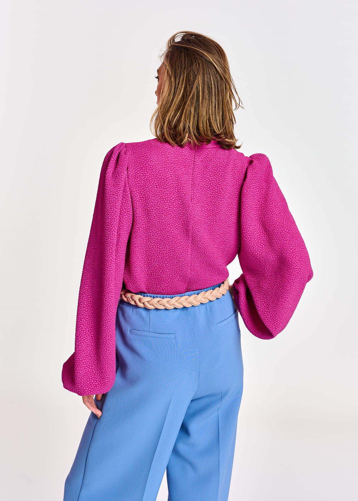 Top pourpre à col ruché RE—SSENTIEL | Essentiel second hand