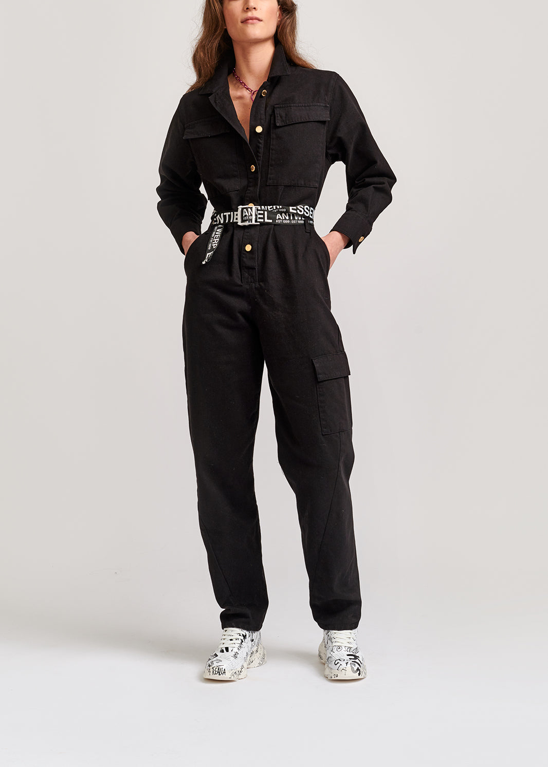 Black denim jumpsuit RE—SSENTIEL | Essentiel second hand