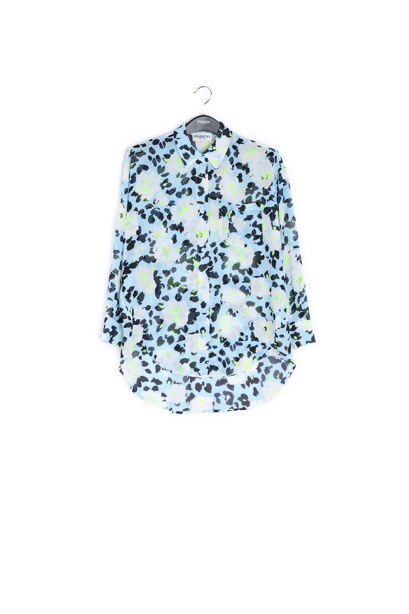 Light blue floral-print shirt RE—SSENTIEL | Essentiel second hand