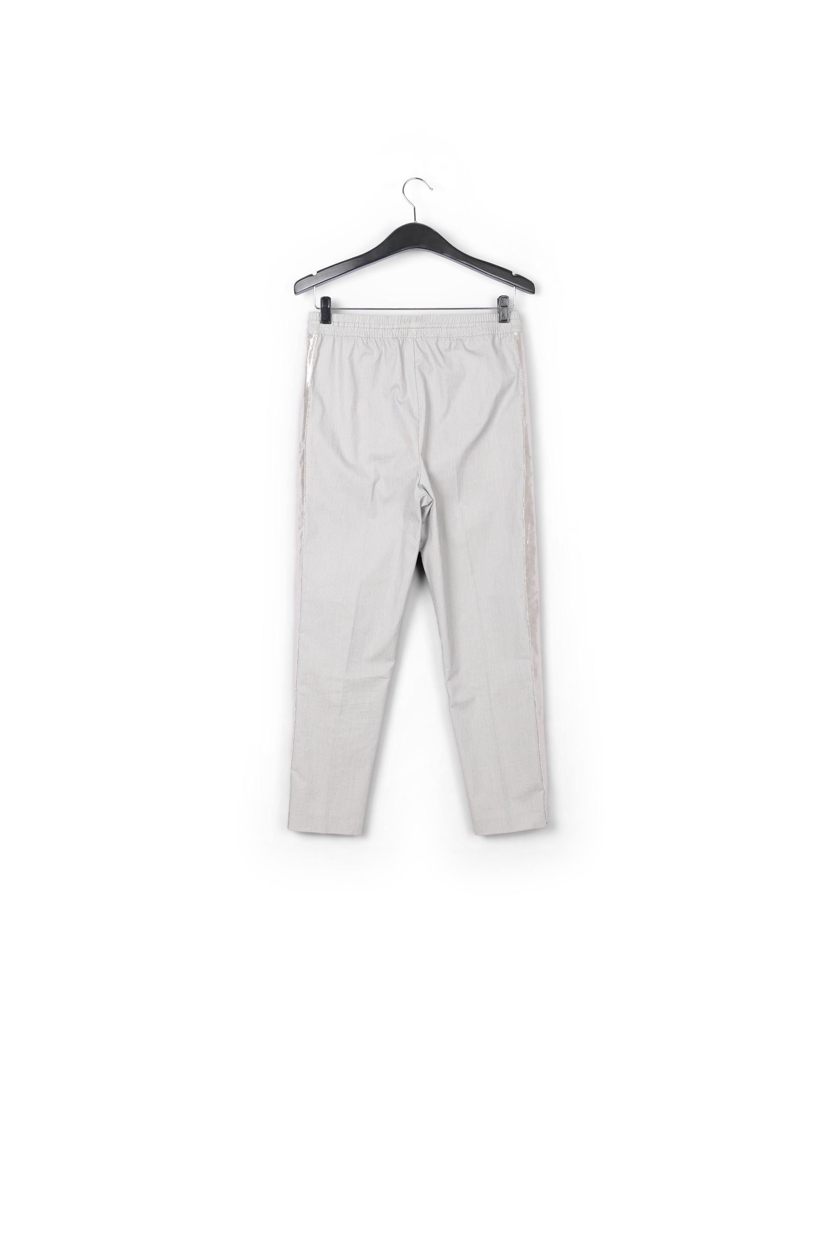 Pantalon à carreaux gris et blanc cassé RE—SSENTIEL | Essentiel second hand