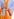 Lichtblauwe en oranje kimono met dip-dye-effect Faume - seconde main