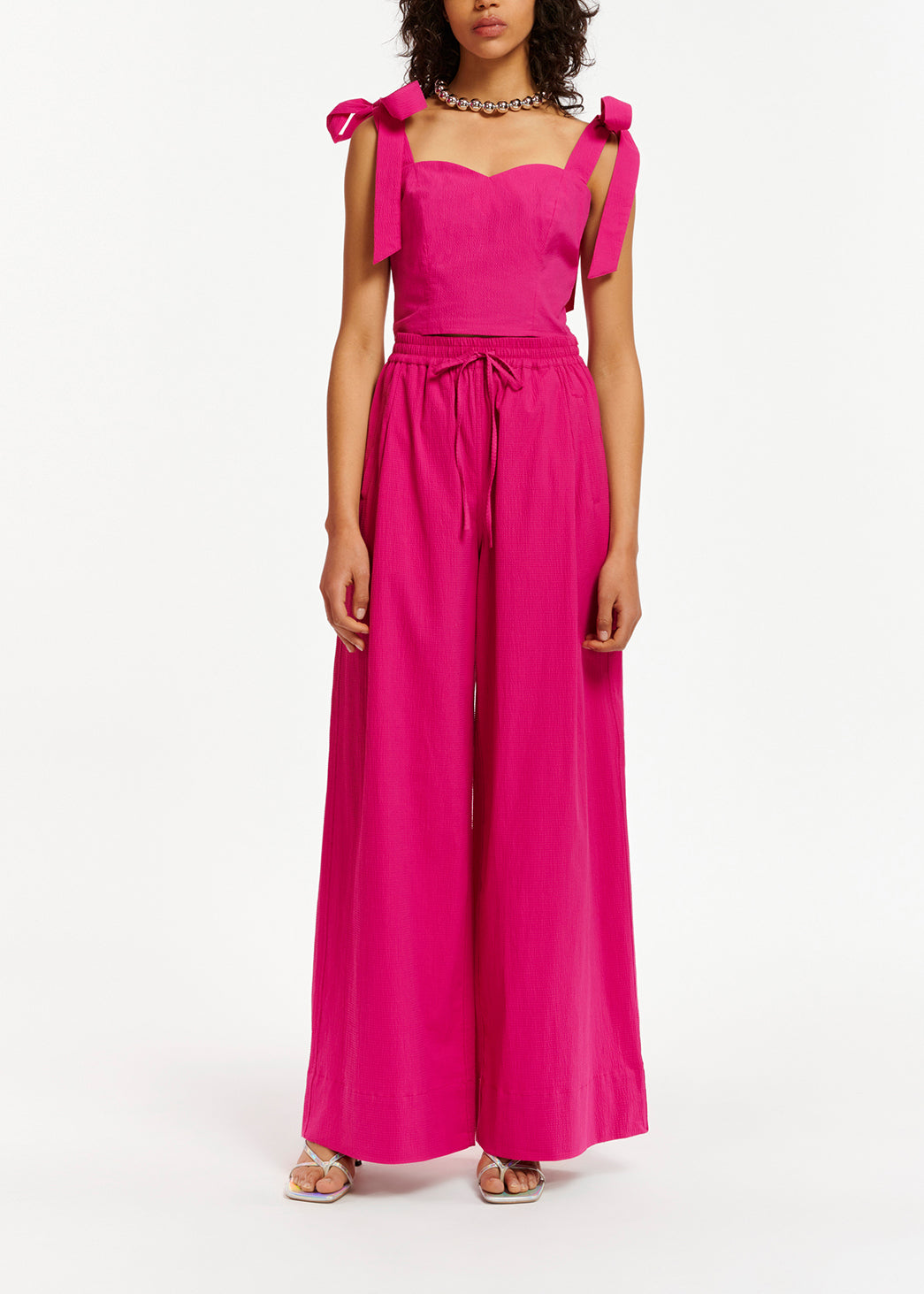 Purple wide-leg pants RE—SSENTIEL | Essentiel second hand