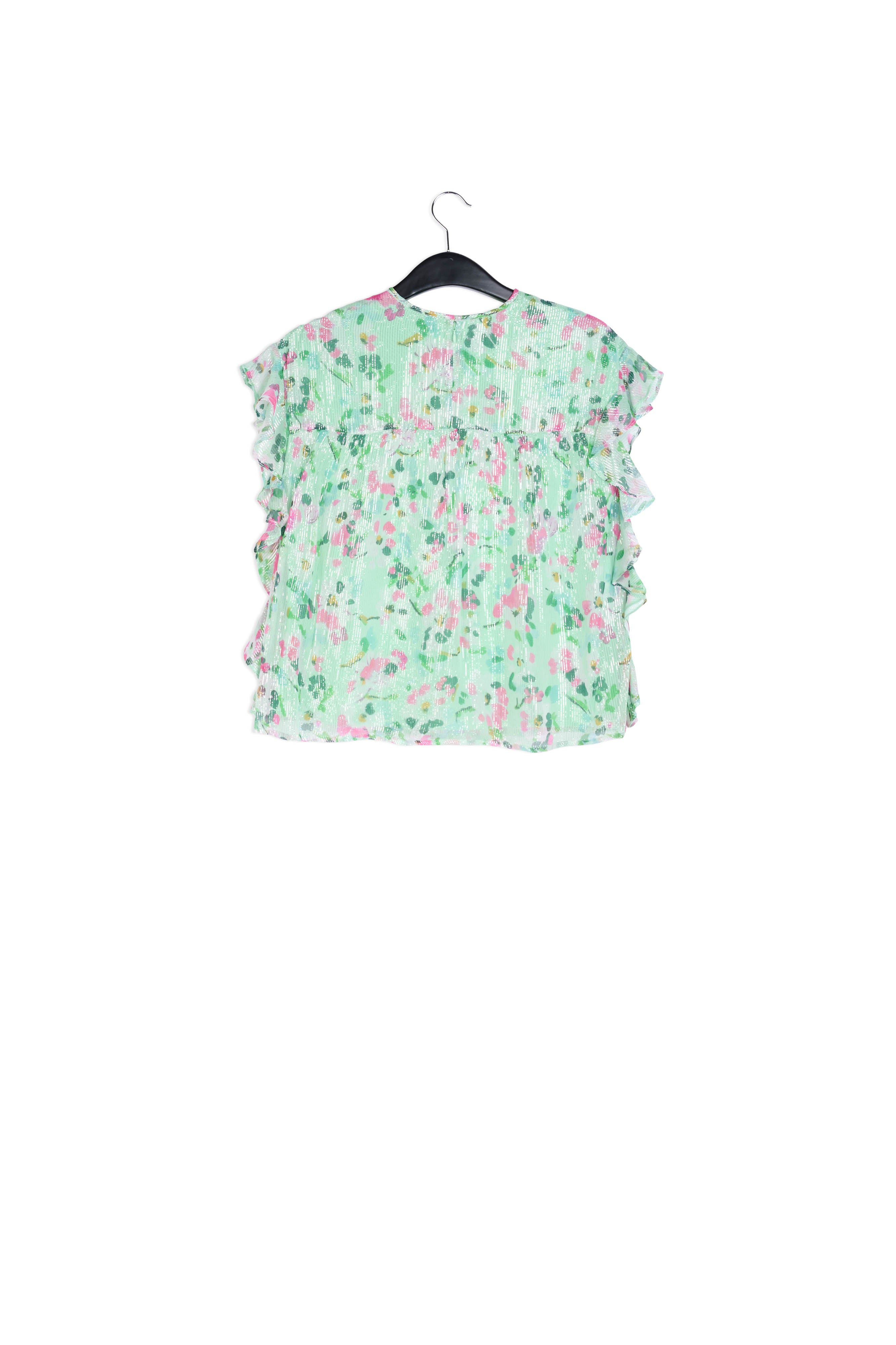 Top vert menthe à imprimé floral RE—SSENTIEL | Essentiel second hand