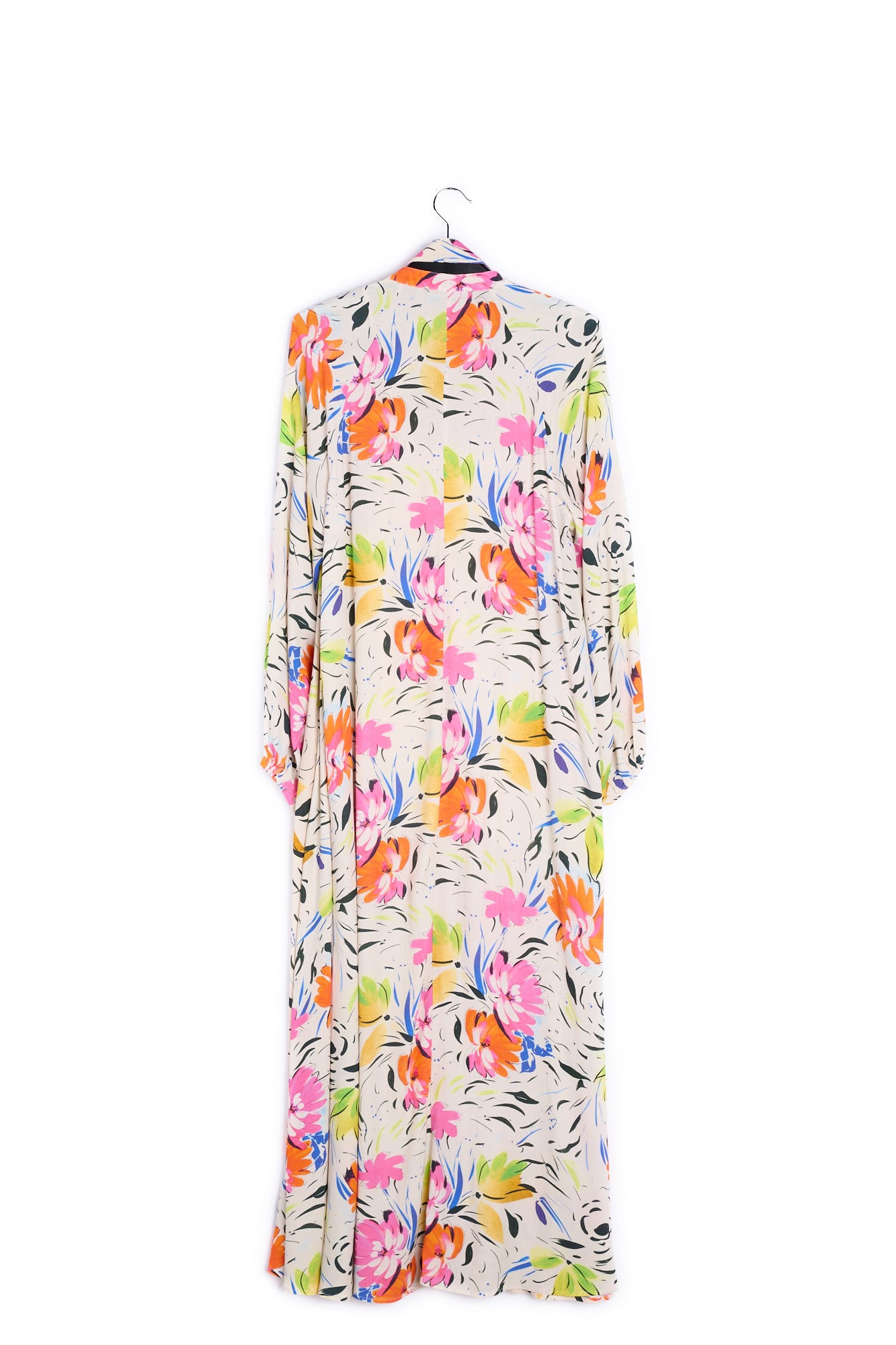 Off-white floral print maxi dress RE—SSENTIEL | Essentiel second hand