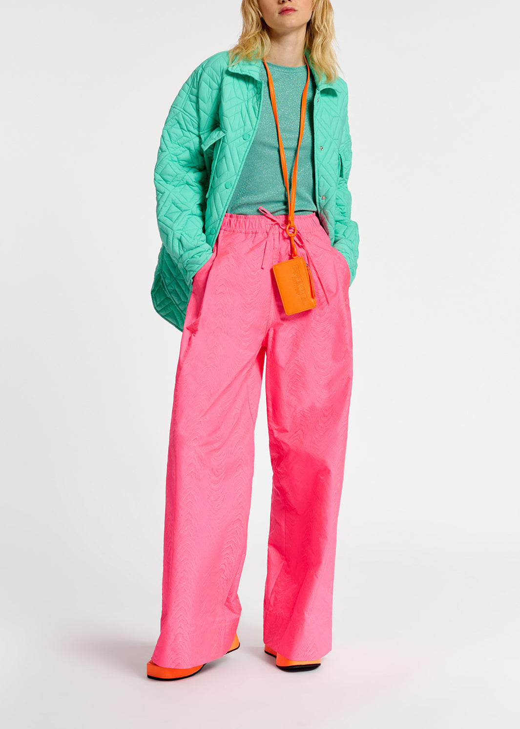 Turquoise quilted jacket RE—SSENTIEL | Essentiel second hand