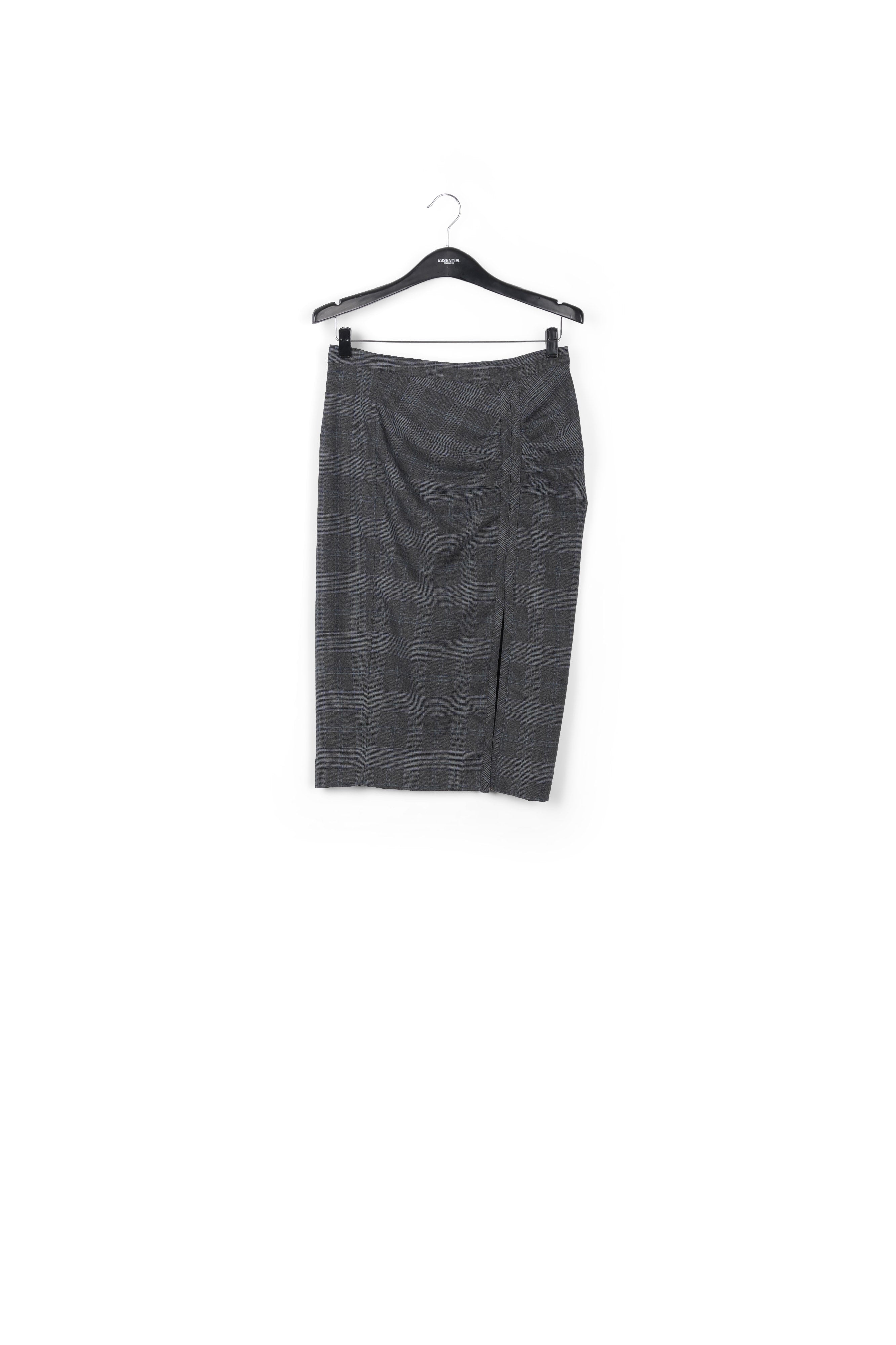 Grijze geruite kokerrok RE—SSENTIEL | Essentiel second hand