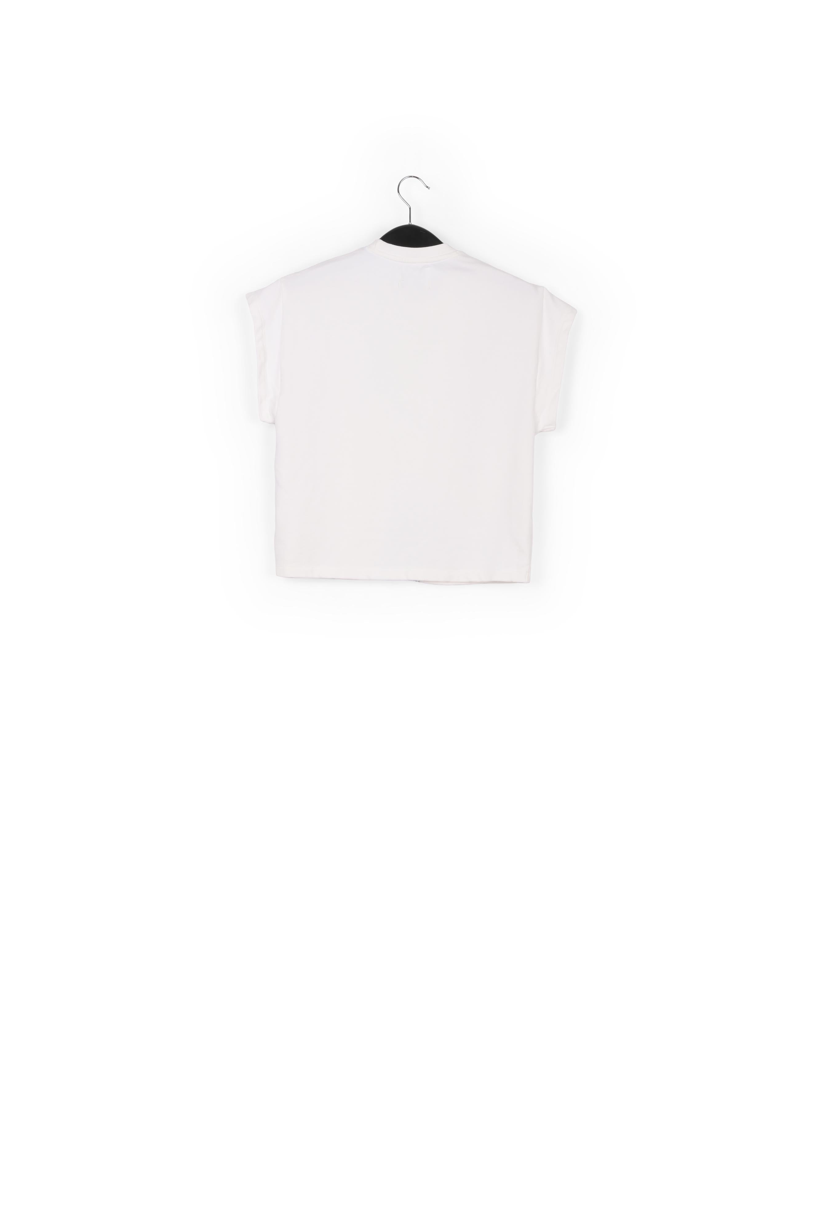 Off-white short-sleeved sweatshirt with multicolor sequin embroideries RE—SSENTIEL | Essentiel second hand