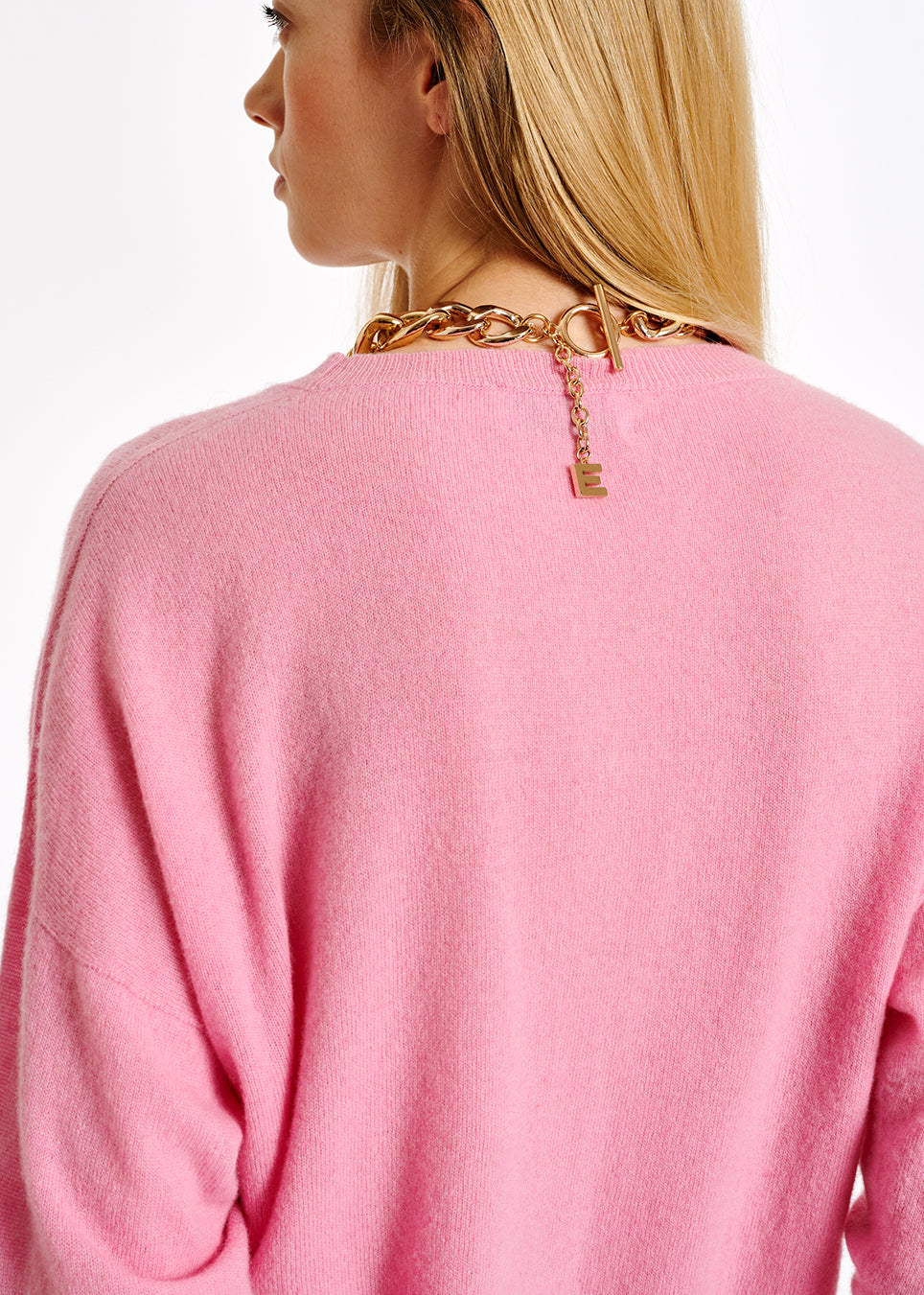 Pull rose en mélange de mérinos RE—SSENTIEL | Essentiel second hand