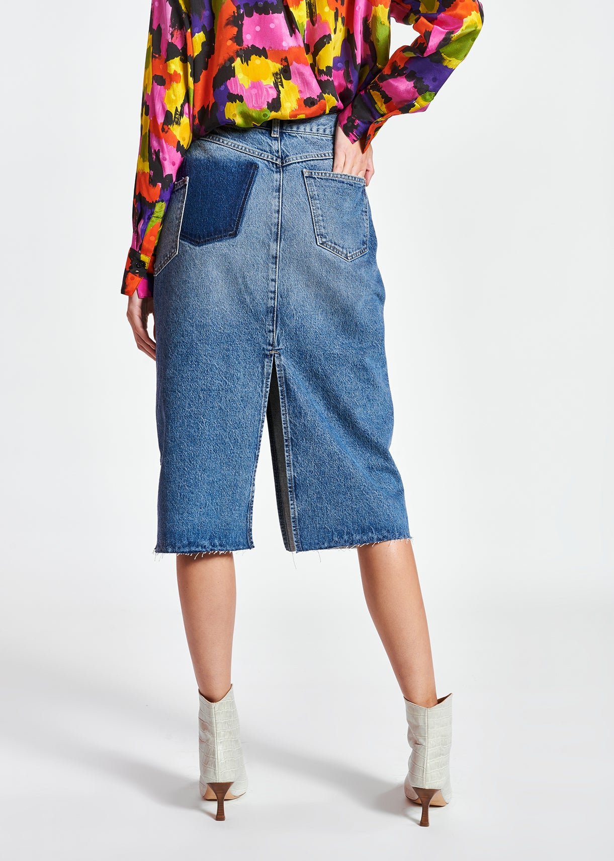 Zimpala blue denim skirt RE—SSENTIEL | Essentiel second hand