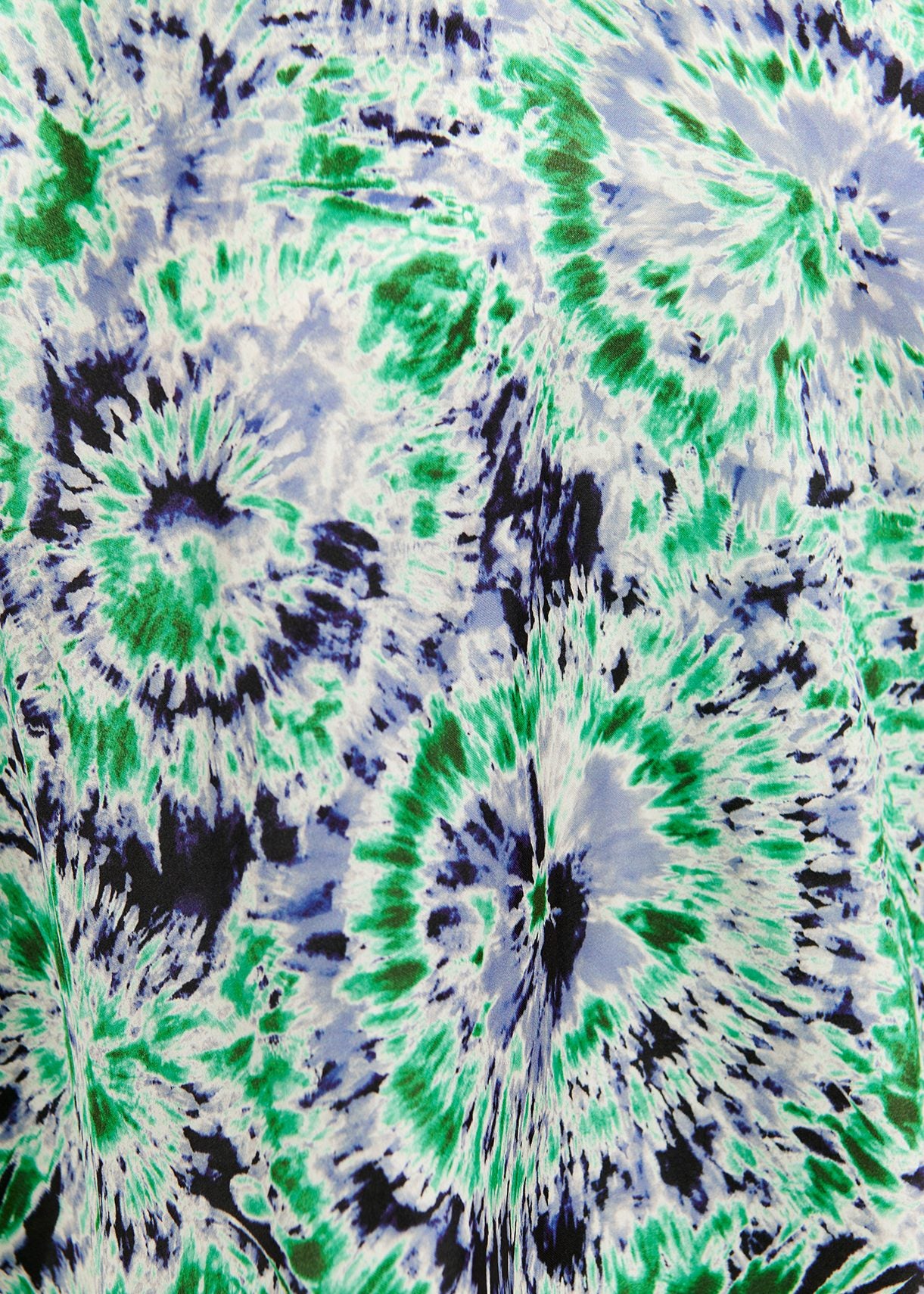 Green and navy blue tie-dye printed oversized top RE—SSENTIEL | Essentiel second hand