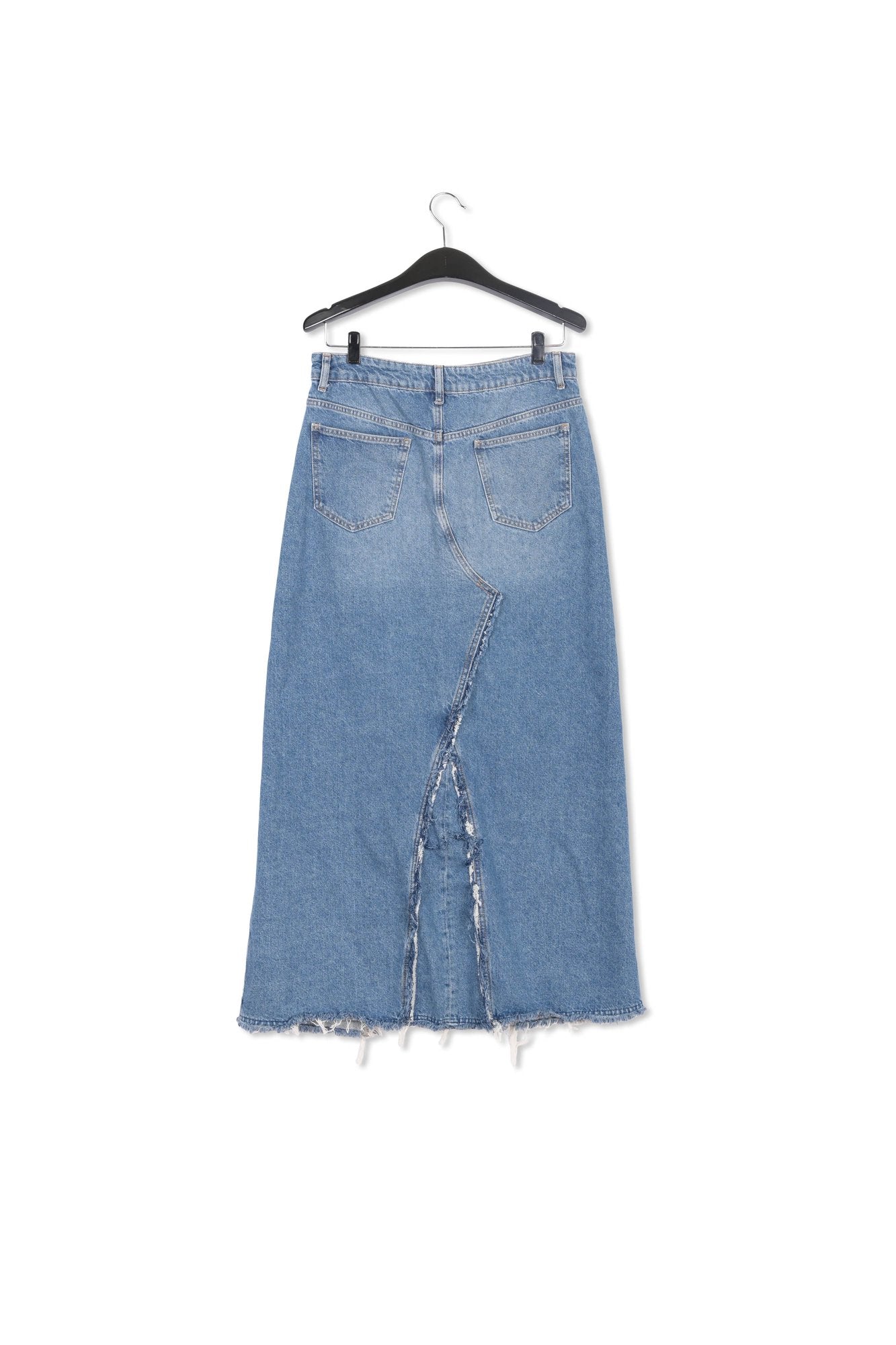 Blue denim maxi skirt RE—SSENTIEL | Essentiel second hand