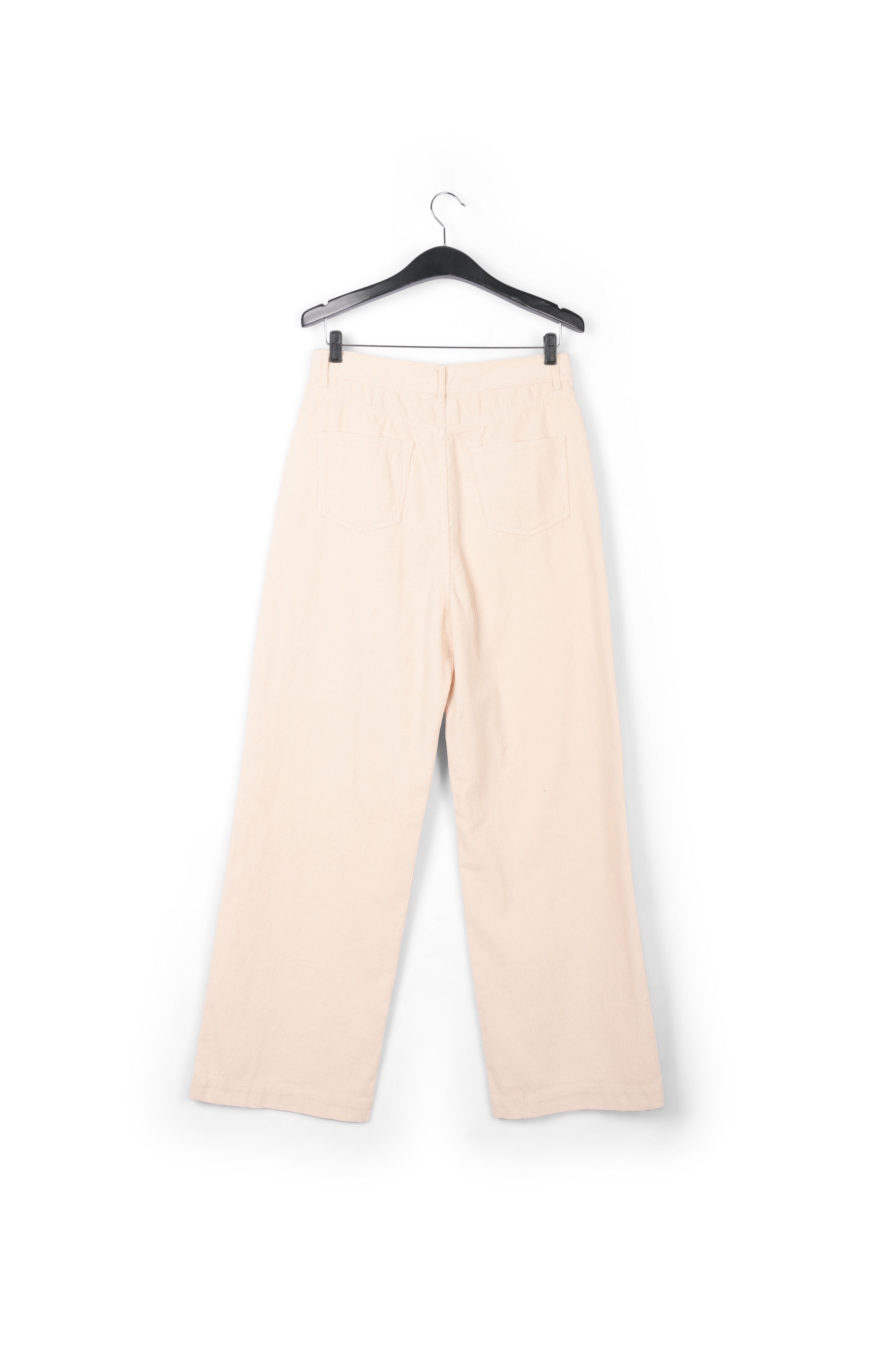Off-white soft corduroy wide leg pants RE—SSENTIEL | Essentiel second hand