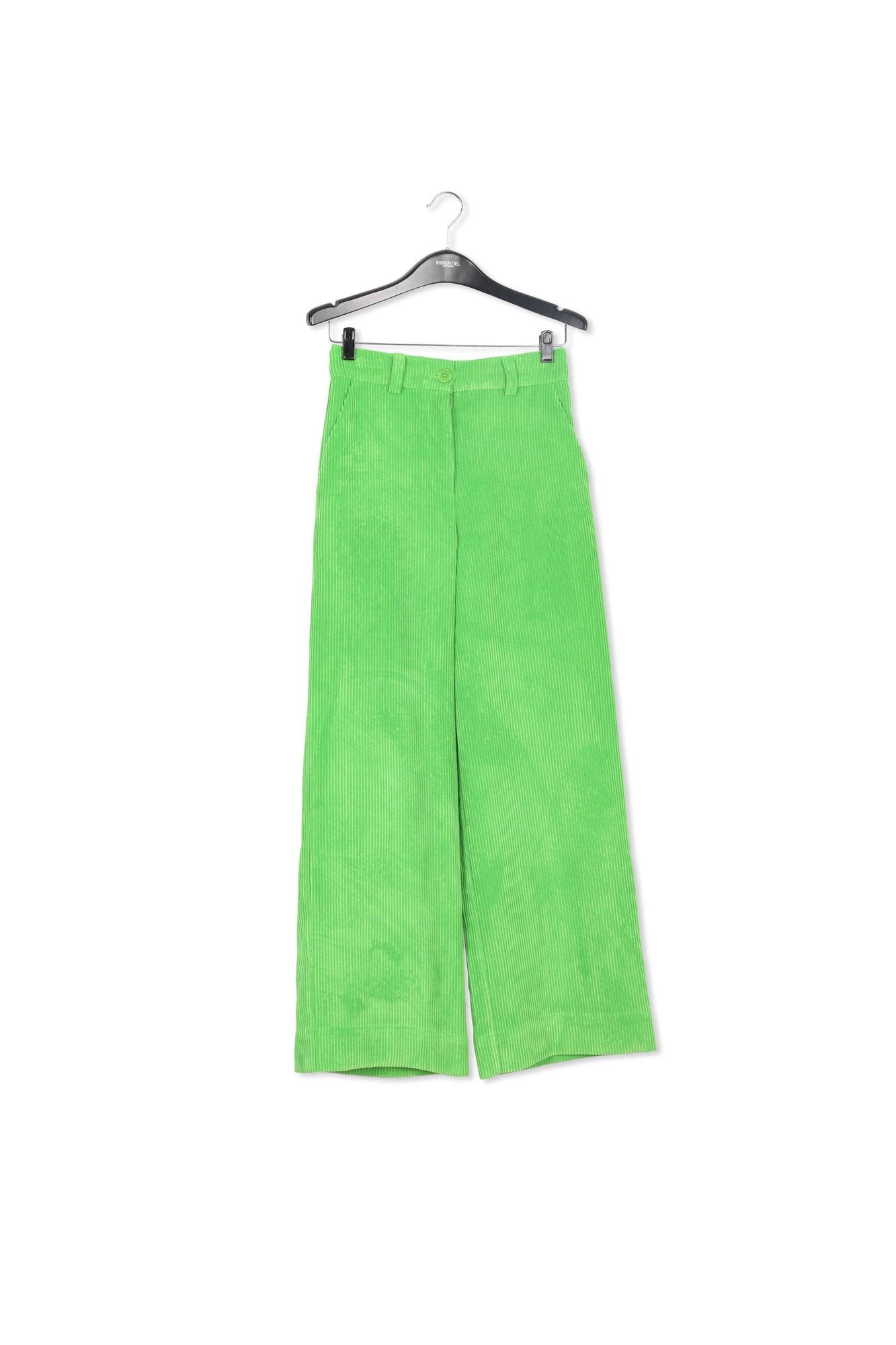 Pantalon large en velours côtelé vert RE—SSENTIEL | Essentiel second hand