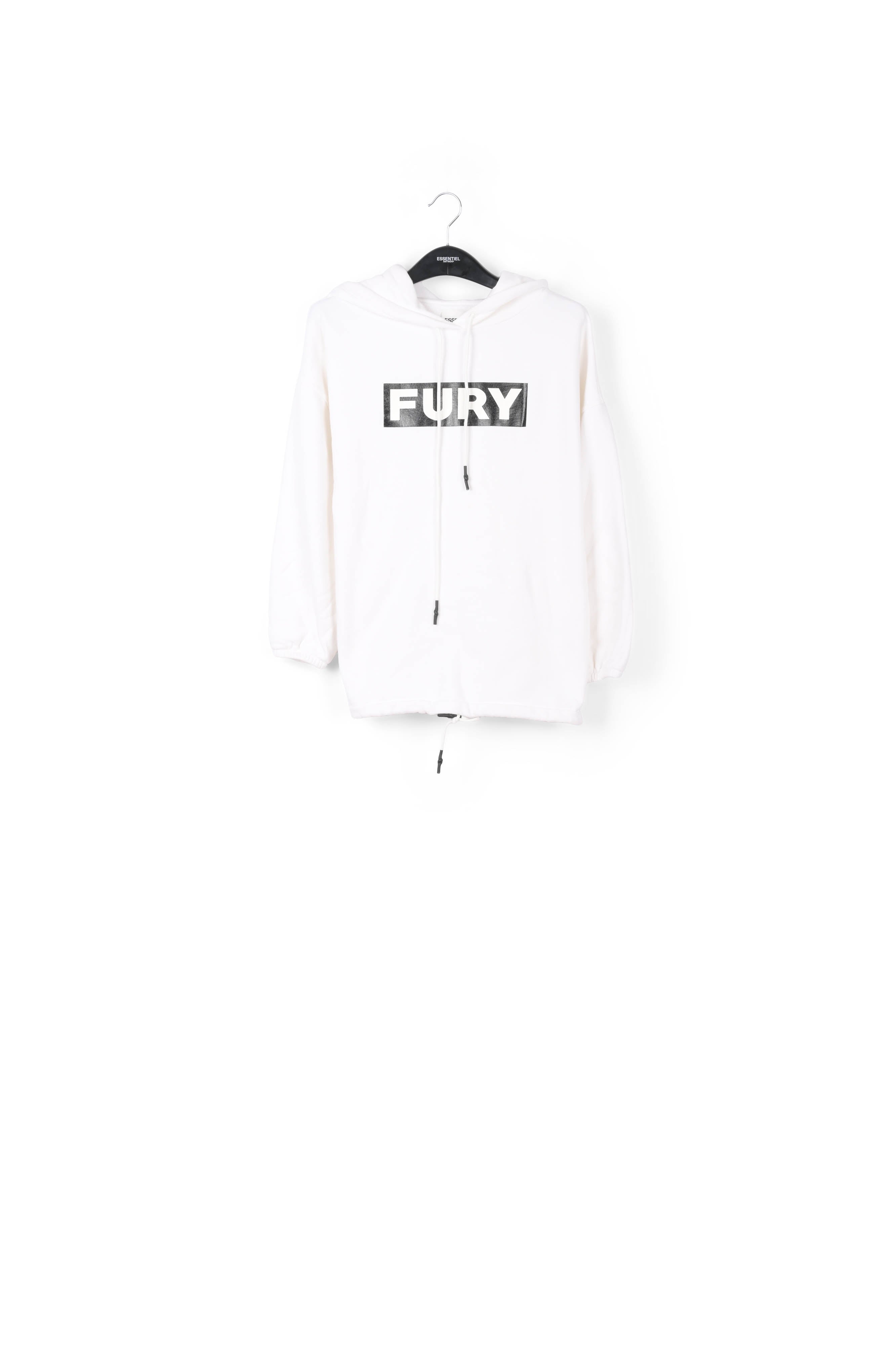 Sweat-shirt écru en jersey de coton à imprimé « fury » RE—SSENTIEL | Essentiel second hand