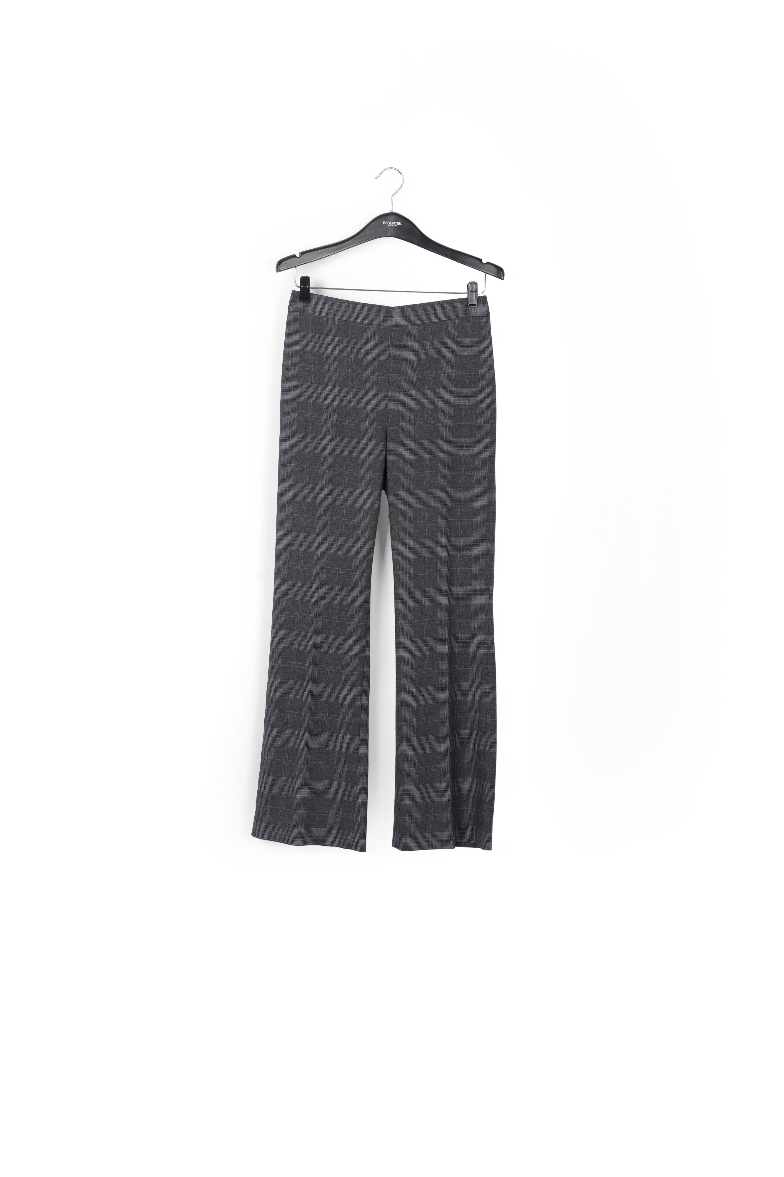 Grijze geruite klassieke broek RE—SSENTIEL | Essentiel second hand