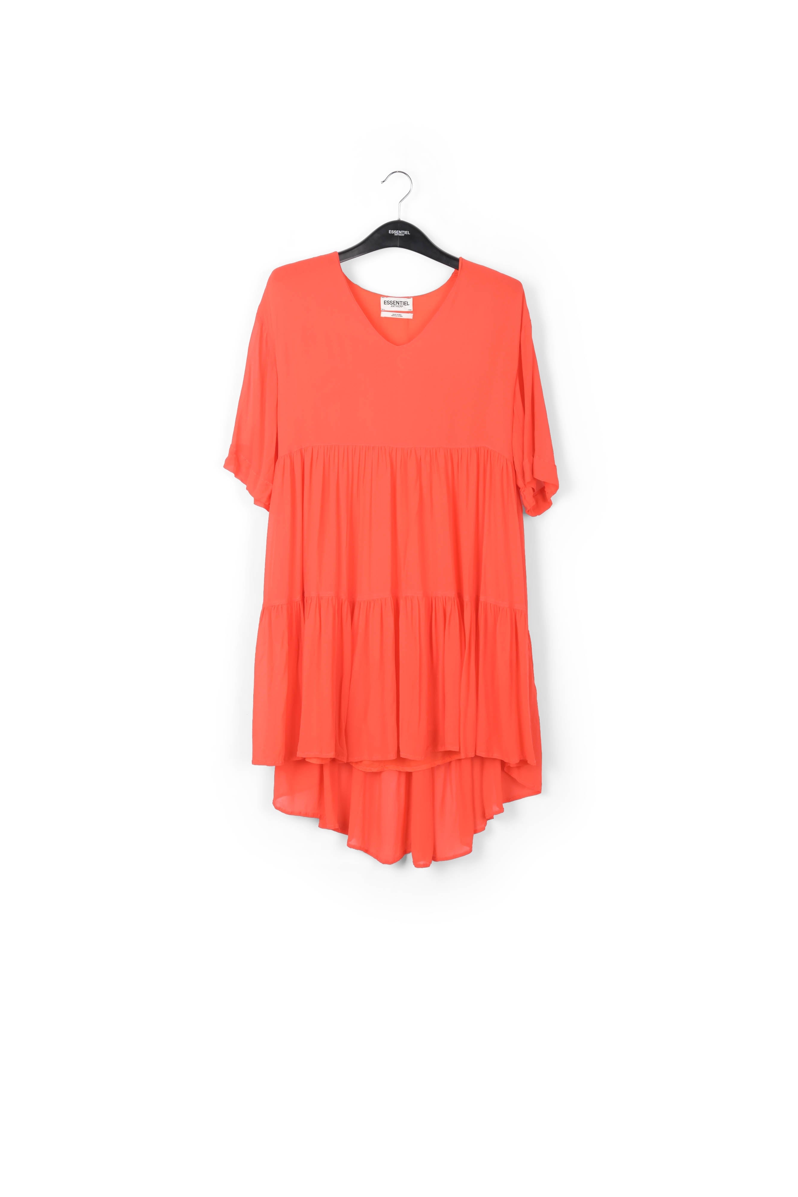 Mini robe orange à volants RE—SSENTIEL | Essentiel second hand