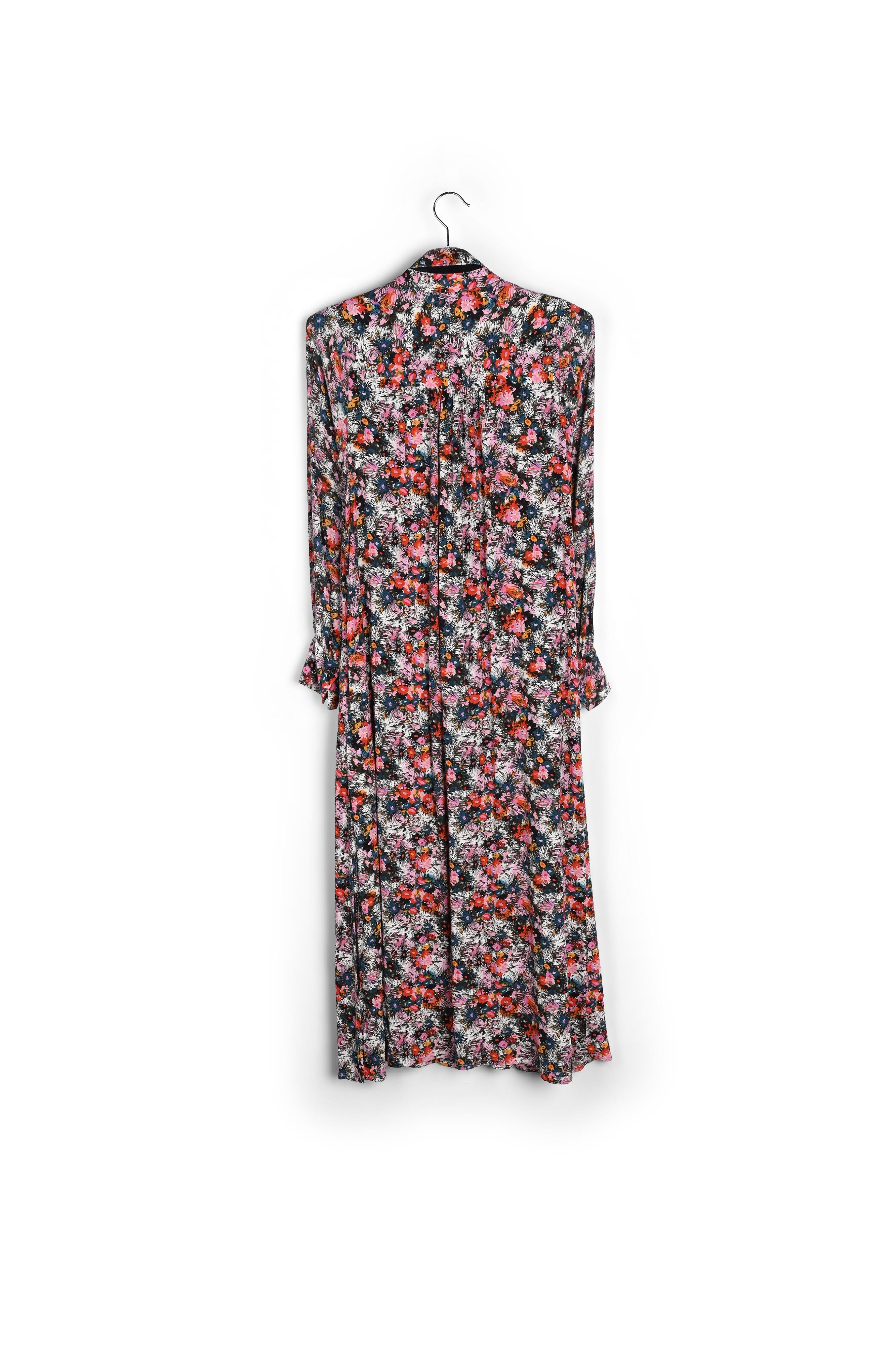 Roze A-lijn hemdjurk met bloemenprint RE—SSENTIEL | Essentiel second hand