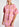 Vintage roze gebreide midirok met ruitjes Faume - seconde main