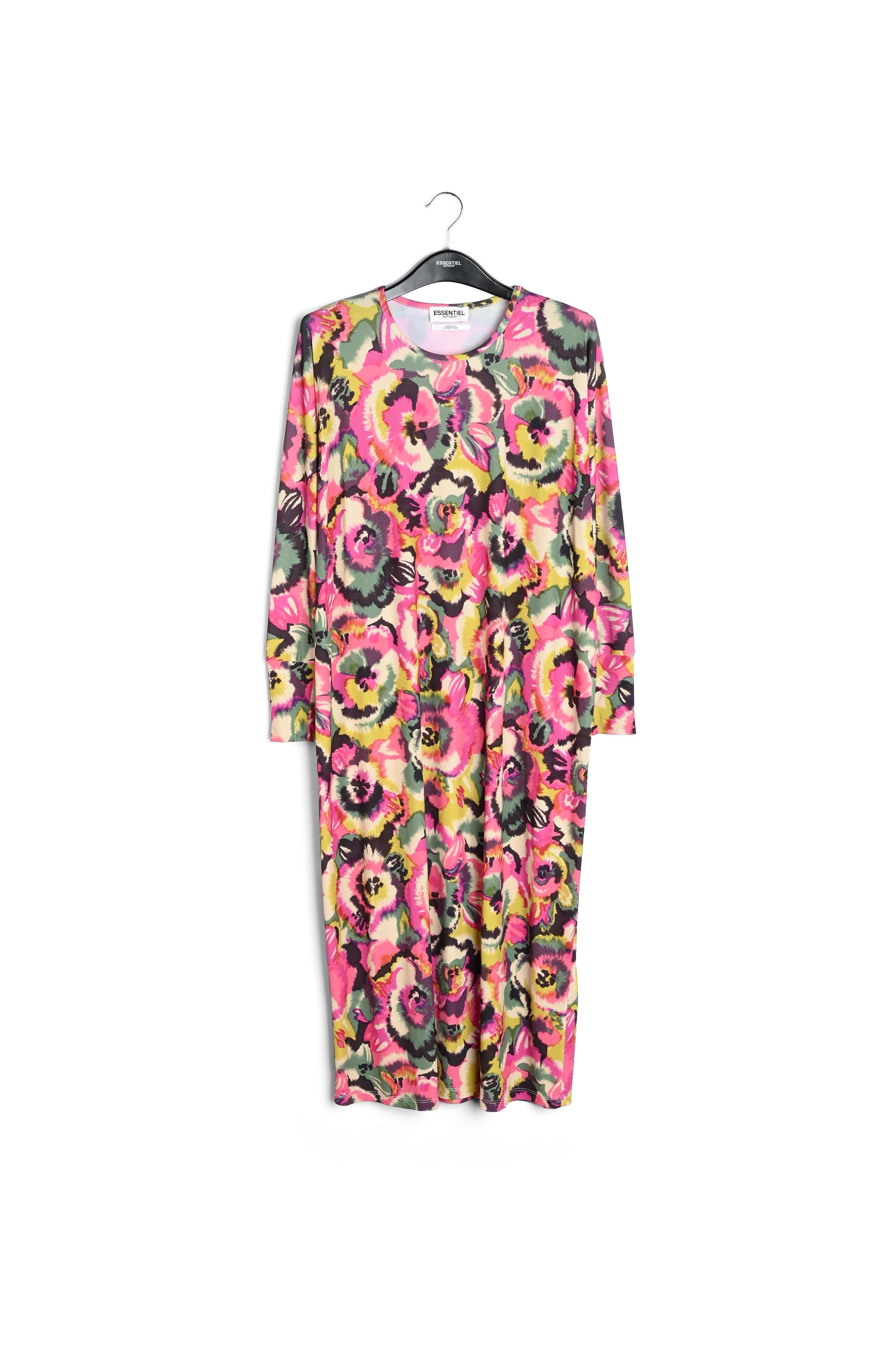 Kleurrijke midi-jurk met bloemenprint RE—SSENTIEL | Essentiel second hand