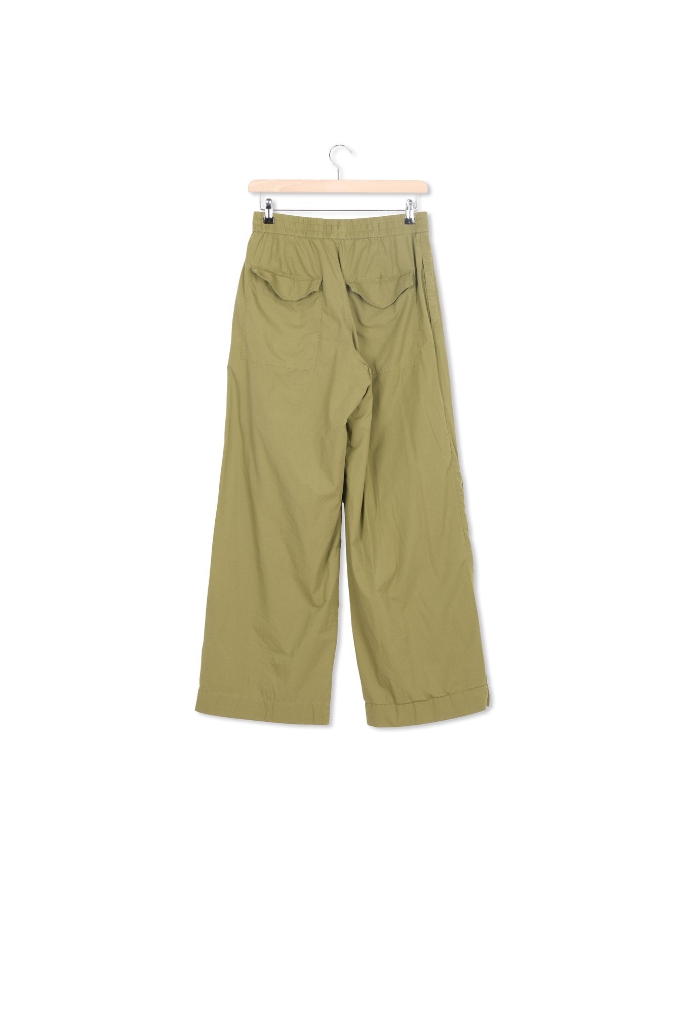Khaki cotton cargo pants RE—SSENTIEL | Essentiel second hand