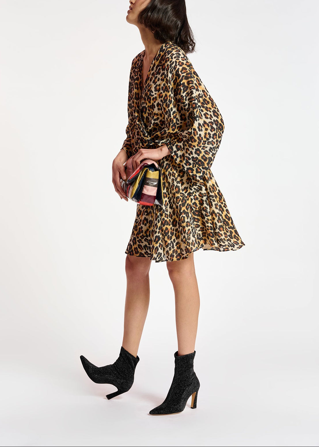 Mini-robe portefeuille à  imprimé léopard RE—SSENTIEL | Essentiel second hand