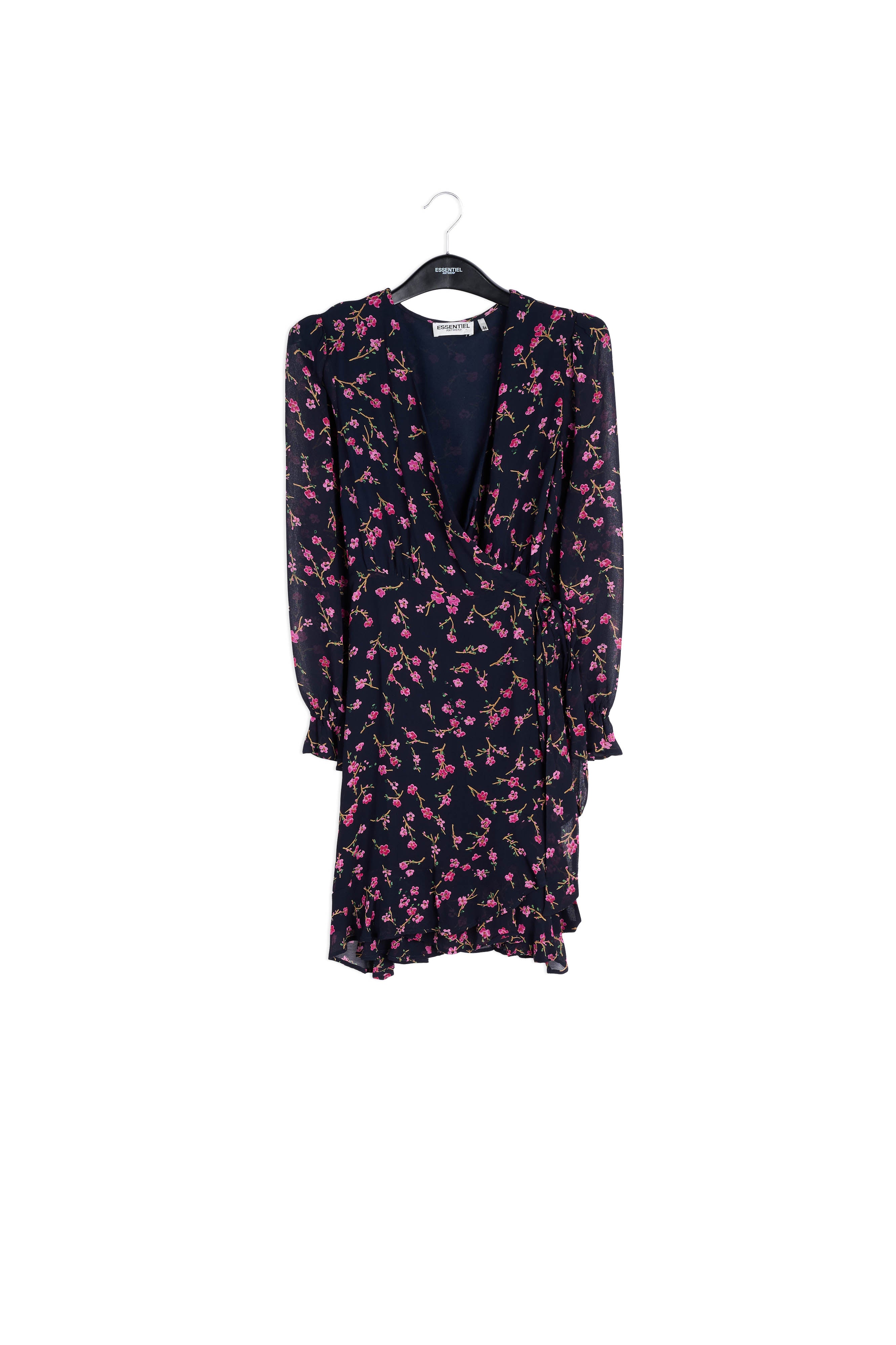 Mini robe cache-cœur florale en blanc cassé RE—SSENTIEL | Essentiel second hand