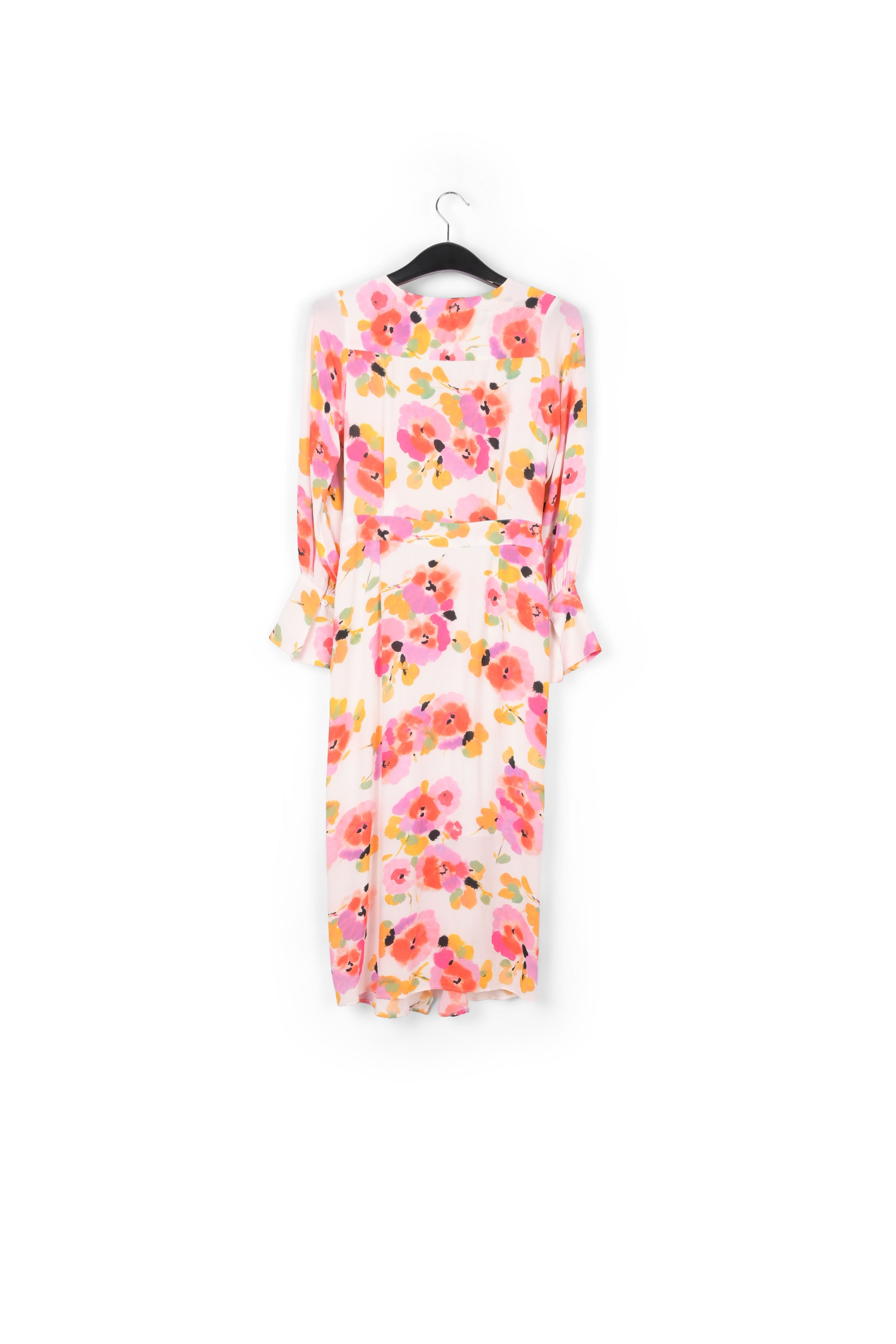 Off-white floral-print midi dress RE—SSENTIEL | Essentiel second hand
